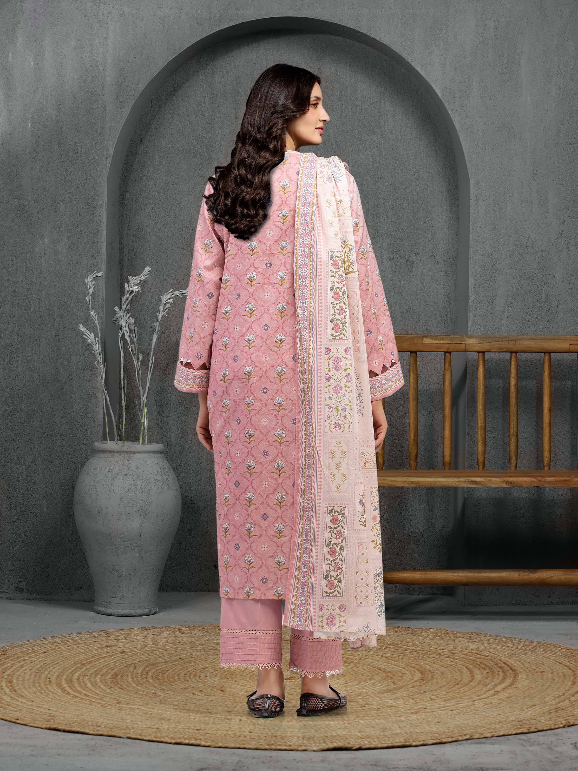 Unstitched Printed Cambric Suit - EWU5A2-35824-3P - Image 6