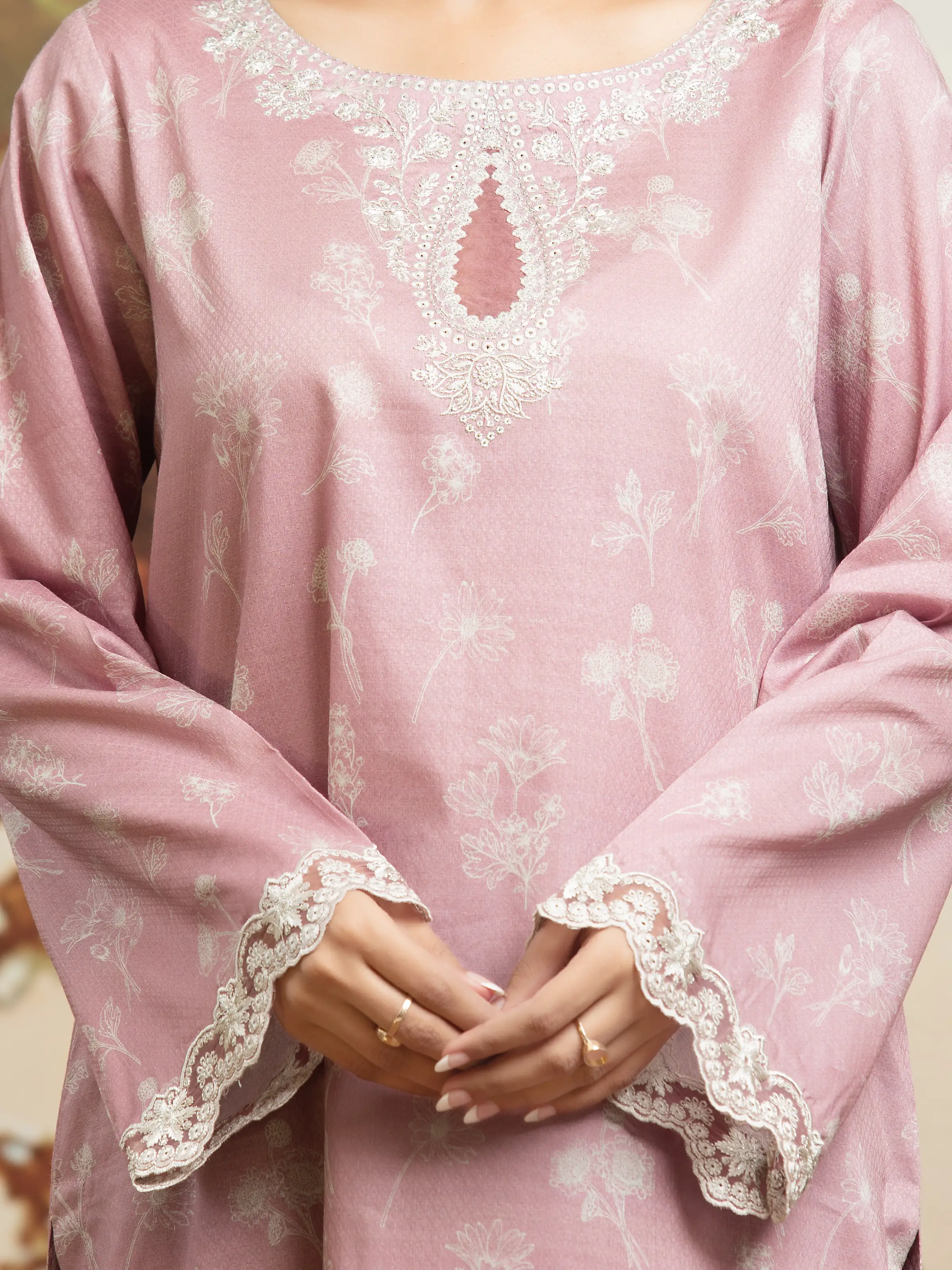 Unstitched Embroidered Dobby Suit - EWU24V7-30169-3P - Image 4