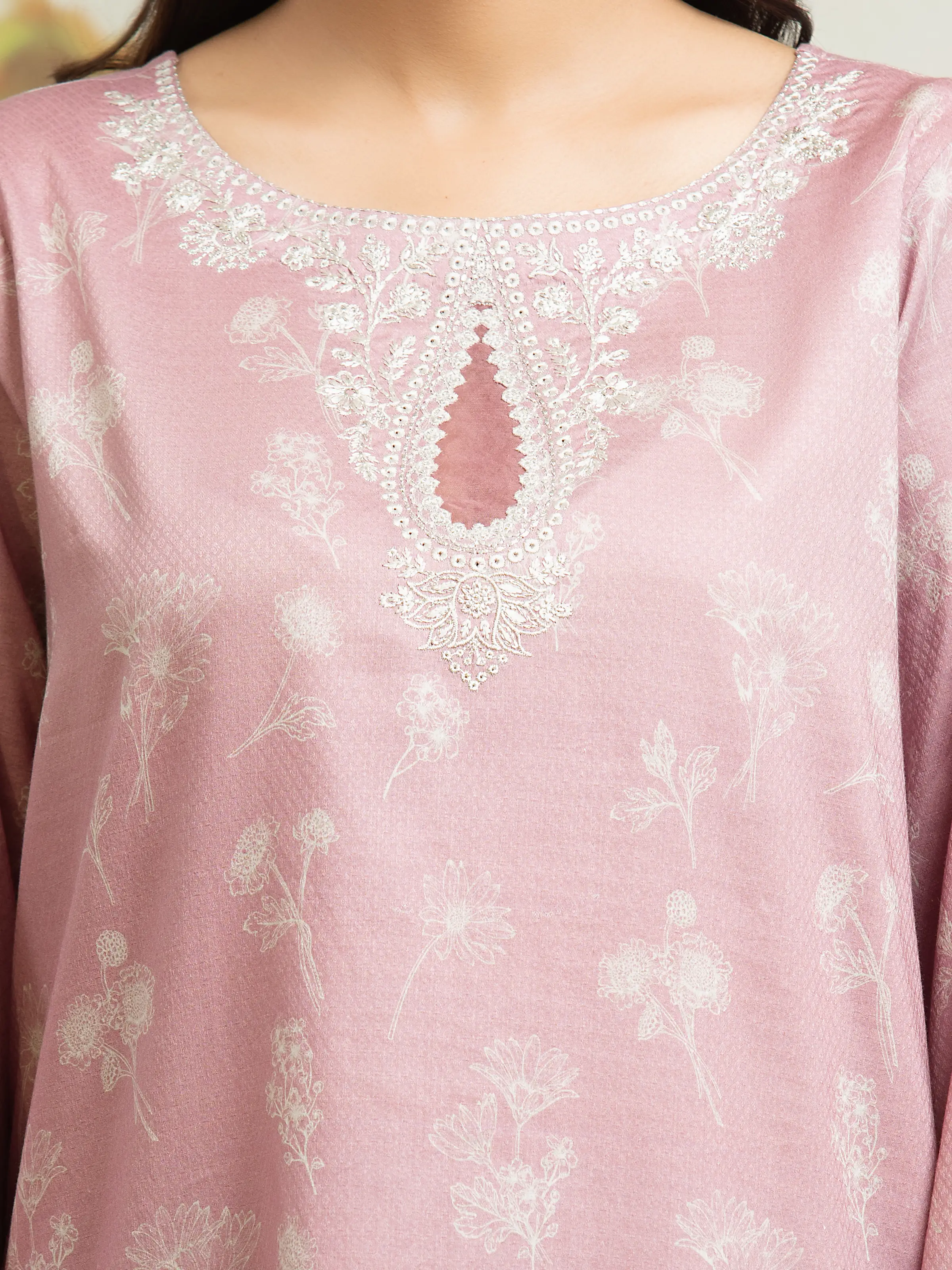 Unstitched Embroidered Dobby Suit - EWU24V7-30169-3P - Image 5
