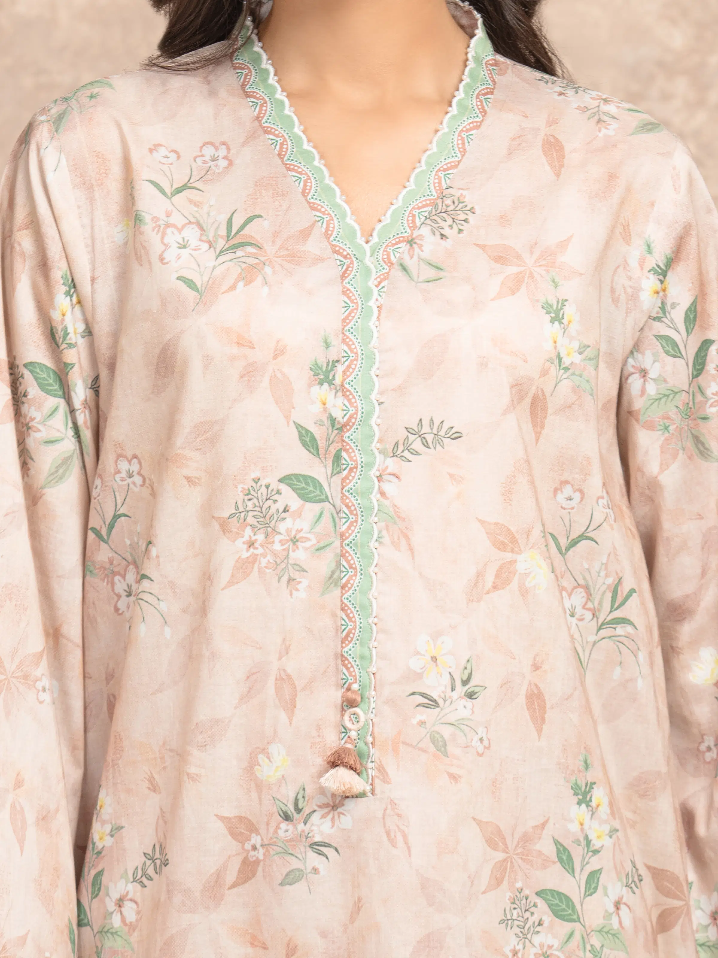 Unstitched Printed Lawn Suit - EWU6A1-36516-3P - Image 4