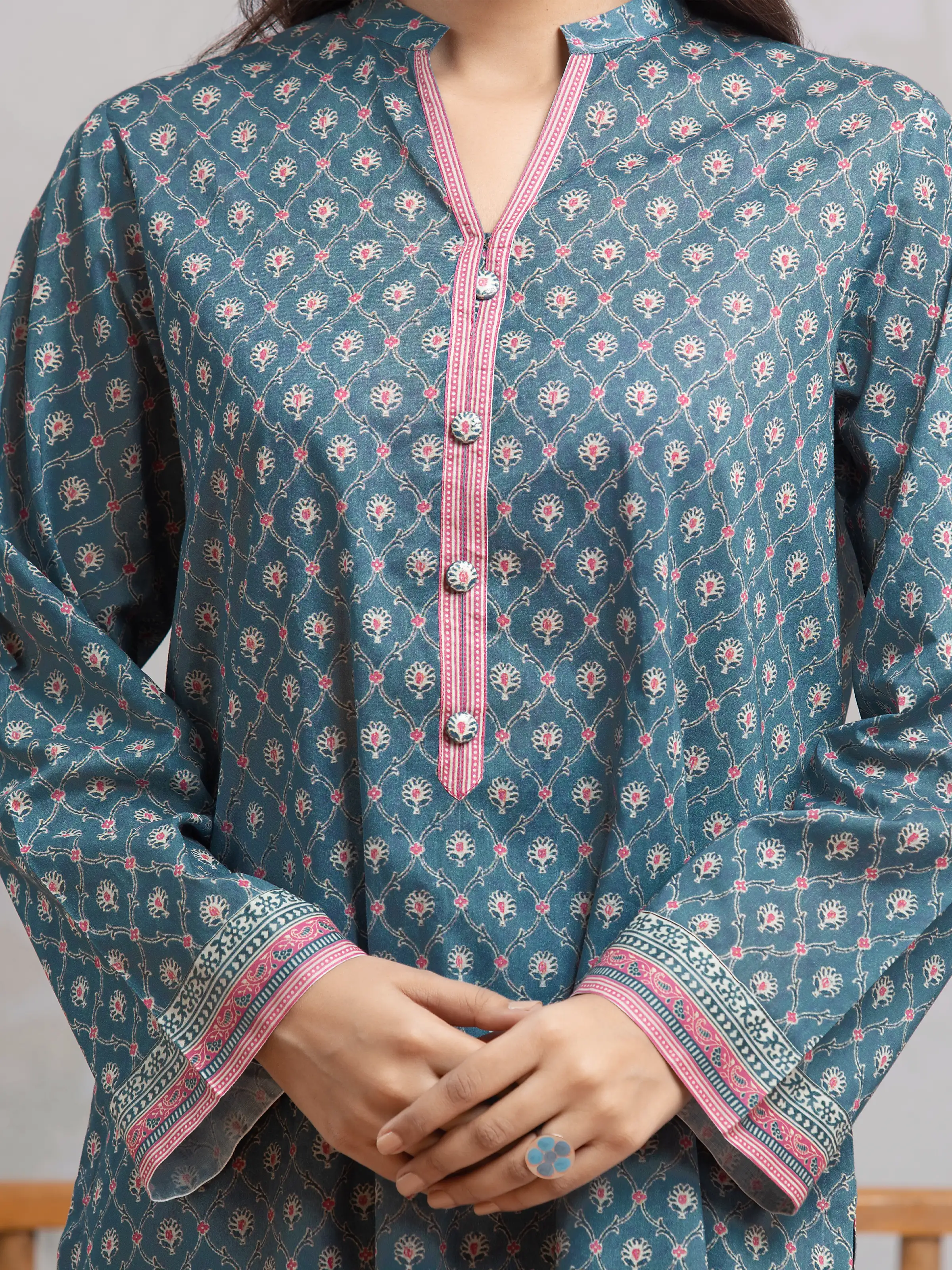 Unstitched Printed Khaddar Shirt - EWU24A3-29604S - Image 2