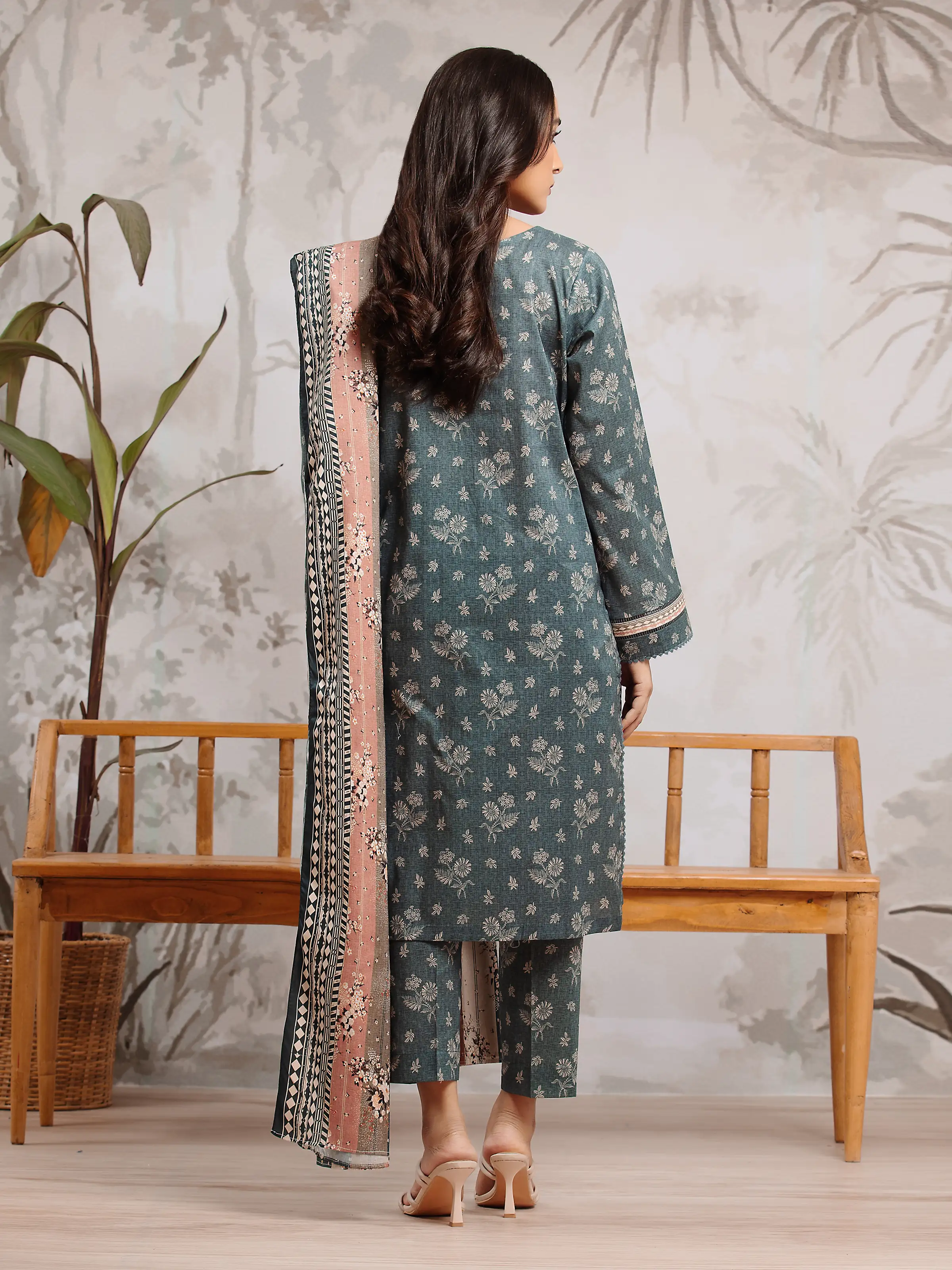 Unstitched Printed Khaddar Suit - EWU24A3-29582-3P - Image 2