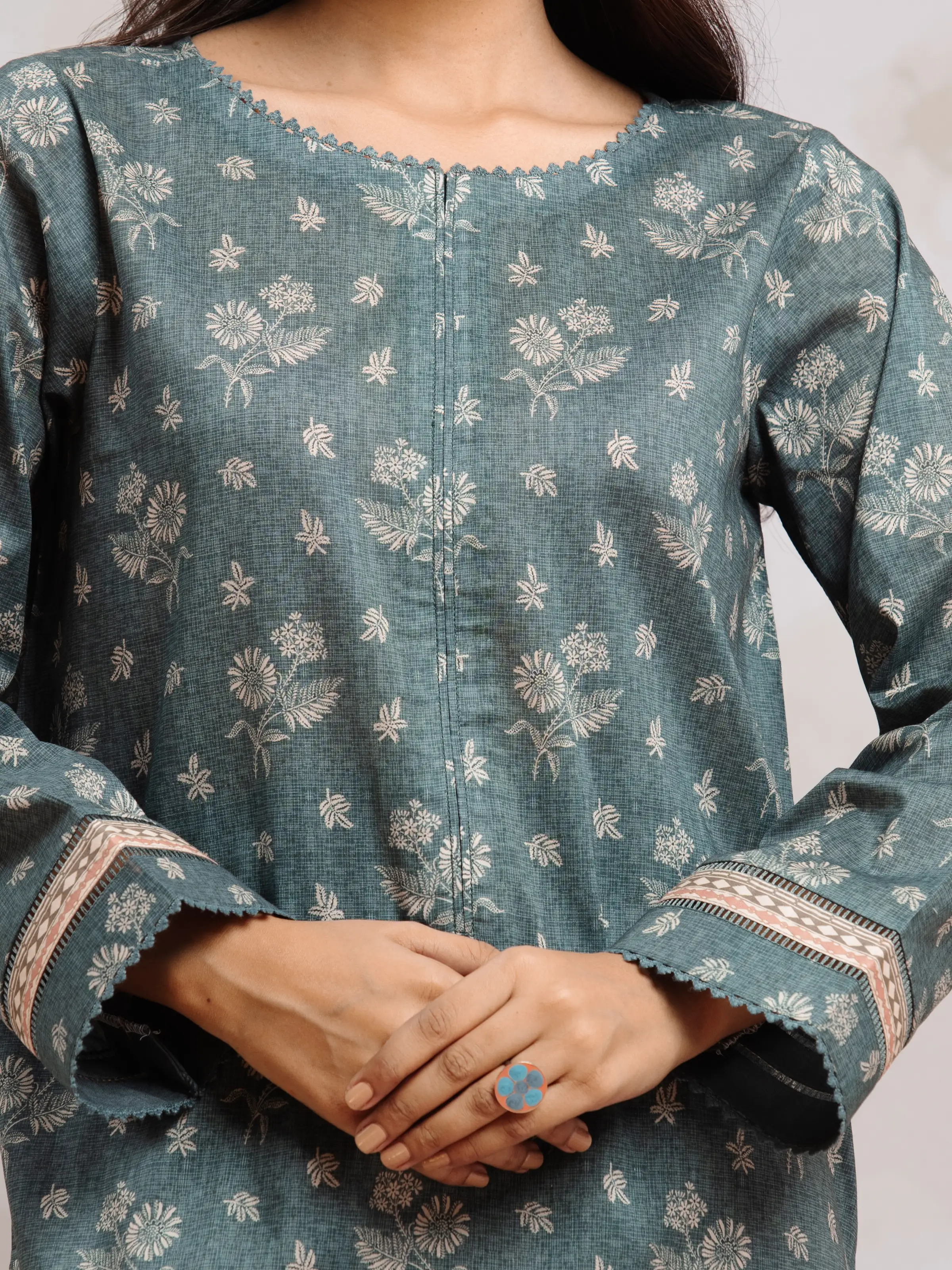 Unstitched Printed Khaddar Suit - EWU24A3-29582-3P - Image 3