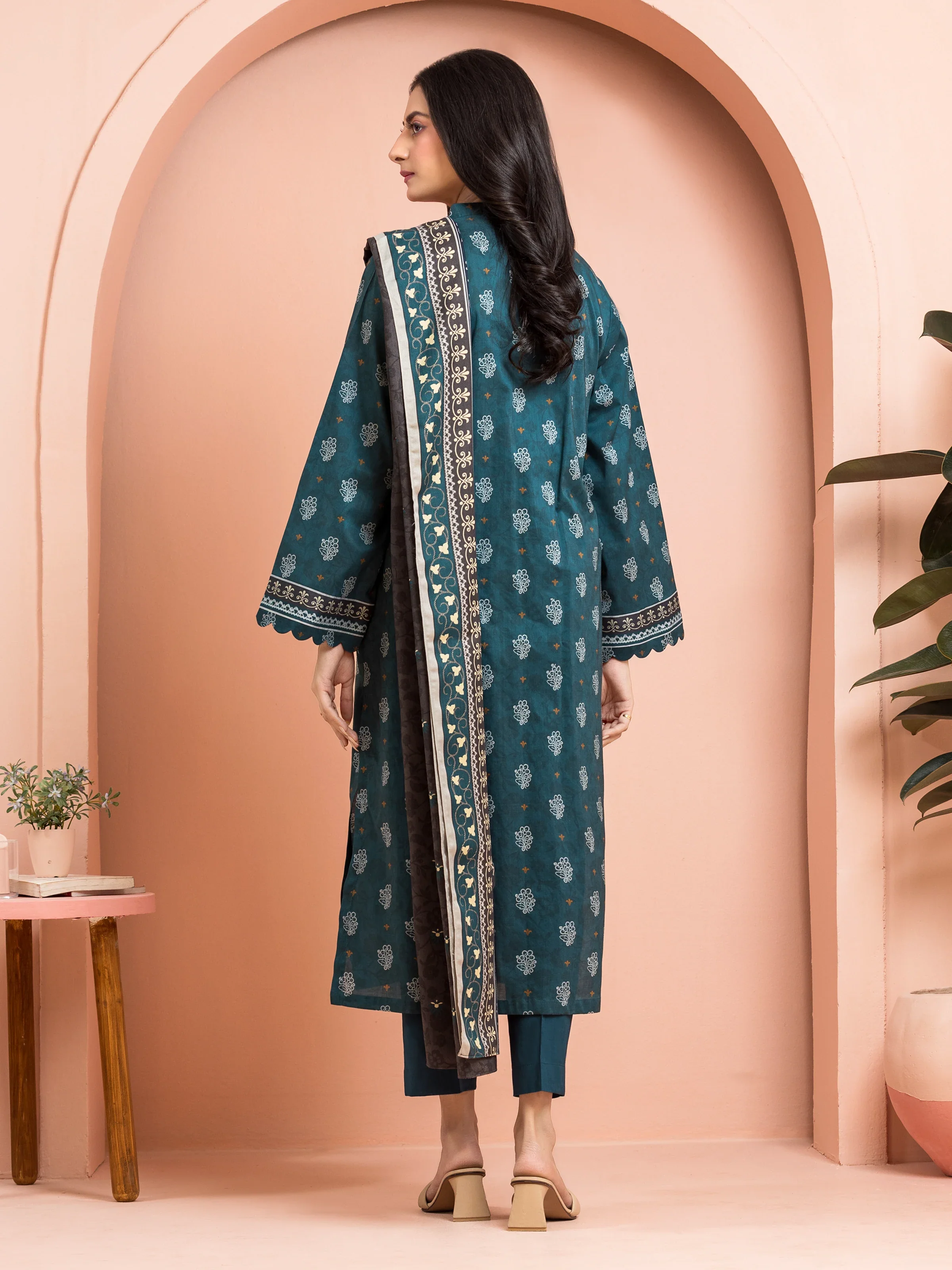 Unstitched Printed Khaddar Suit - EWU24M3-119 - Image 2