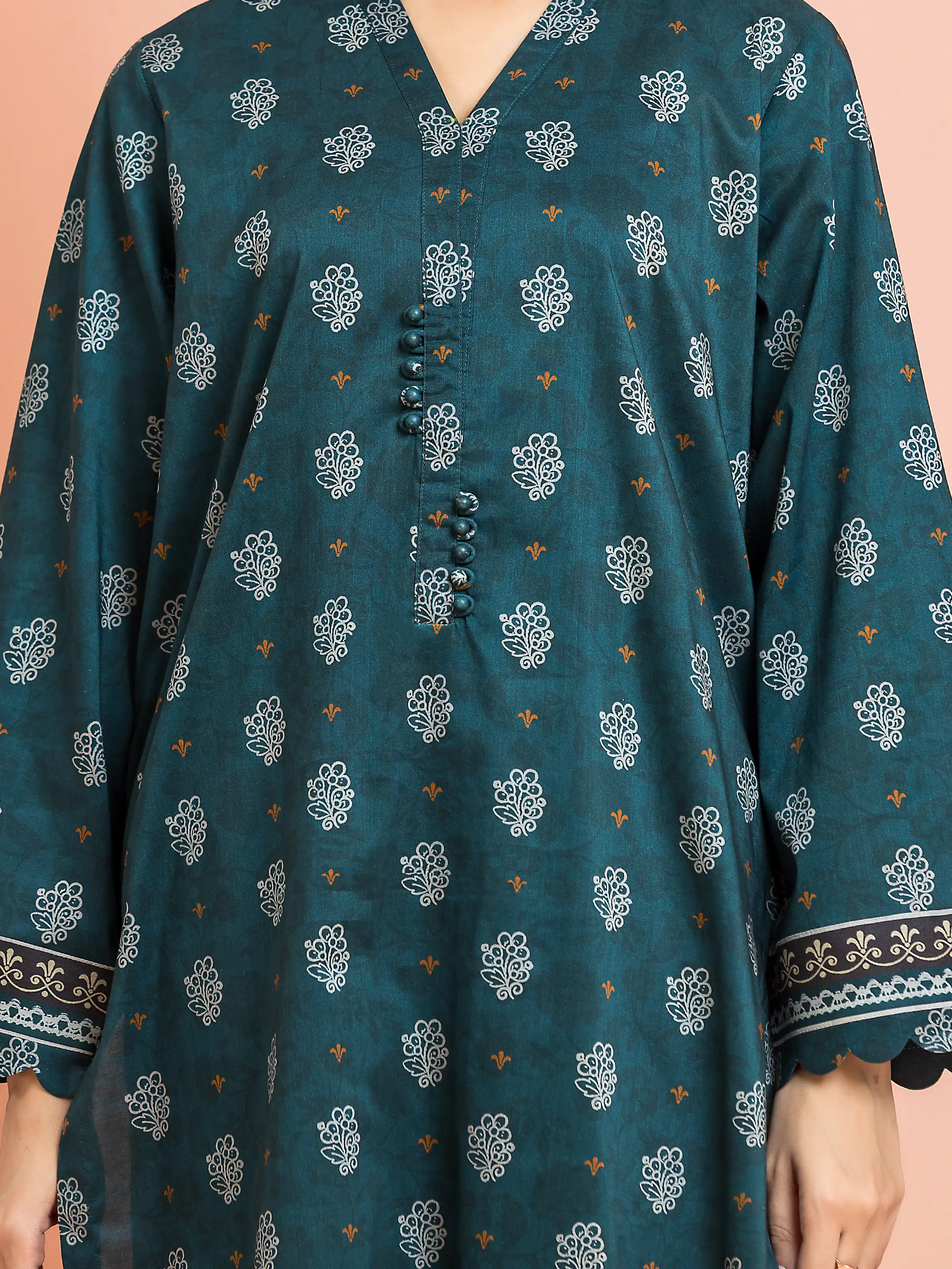 Unstitched Printed Khaddar Suit - EWU24M3-119 - Image 4