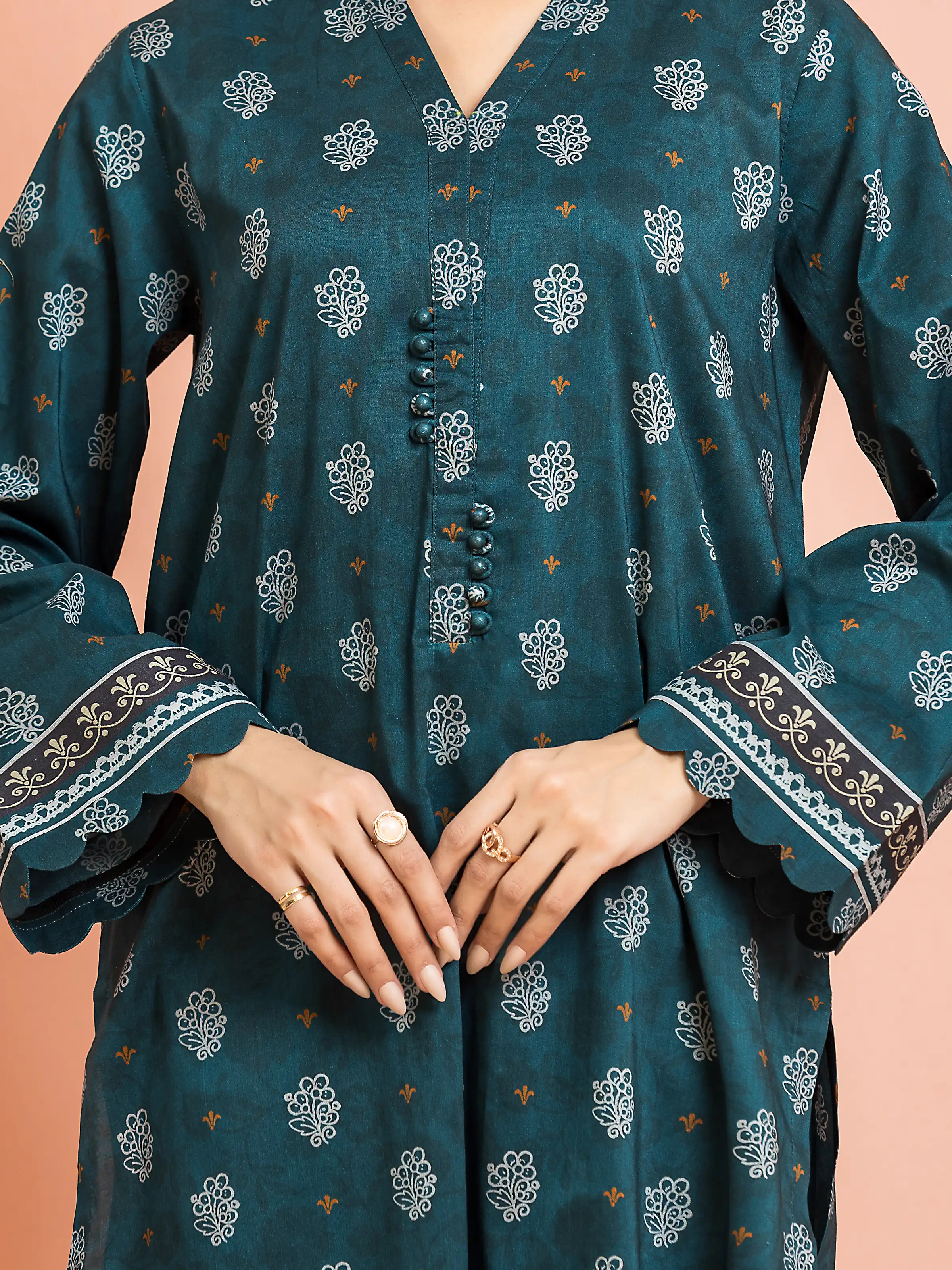 Unstitched Printed Khaddar Suit - EWU24M3-119 - Image 5