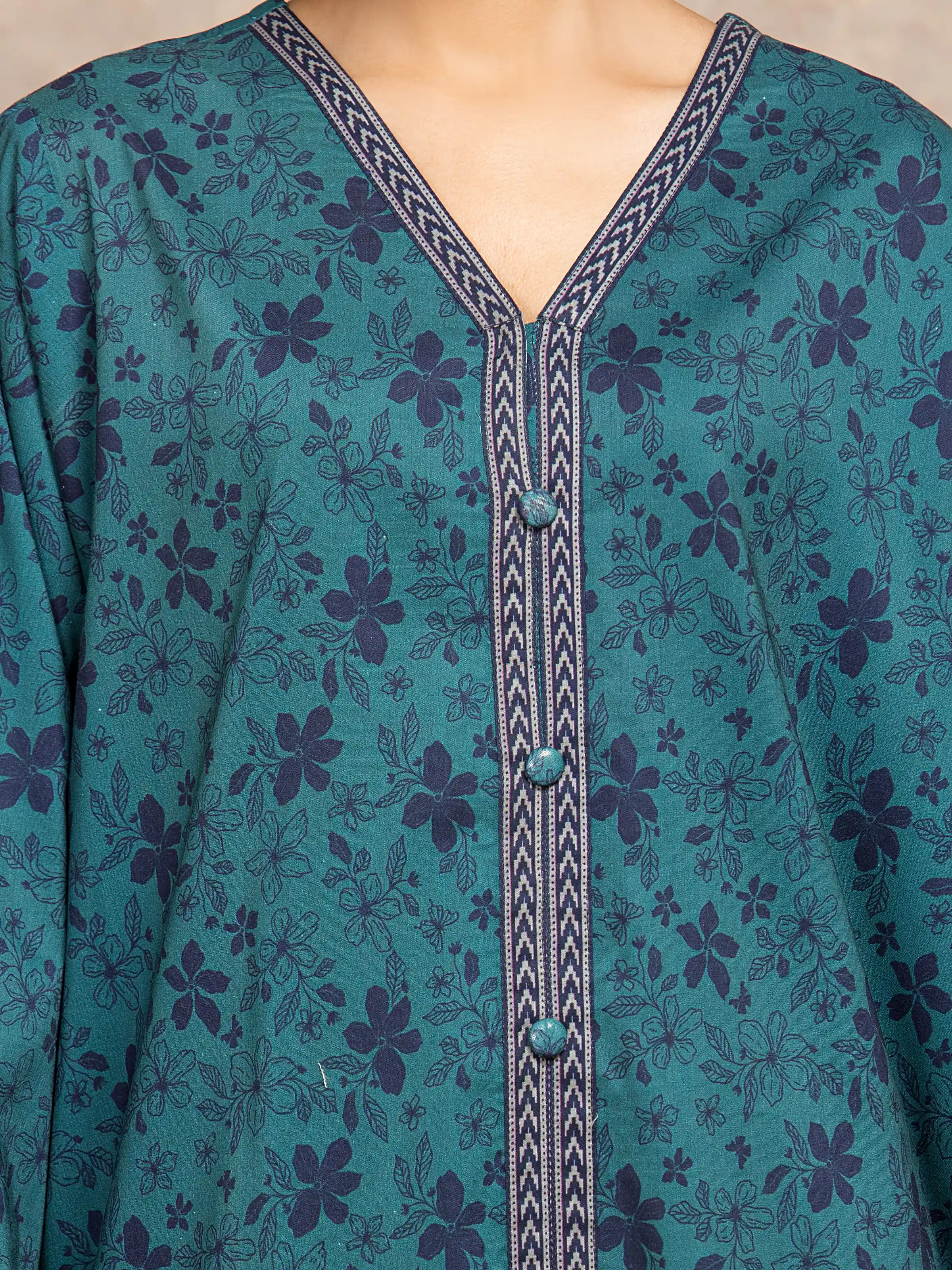 Unstitched Printed Khaddar Suit - EWU5M3-008-3P - Image 3