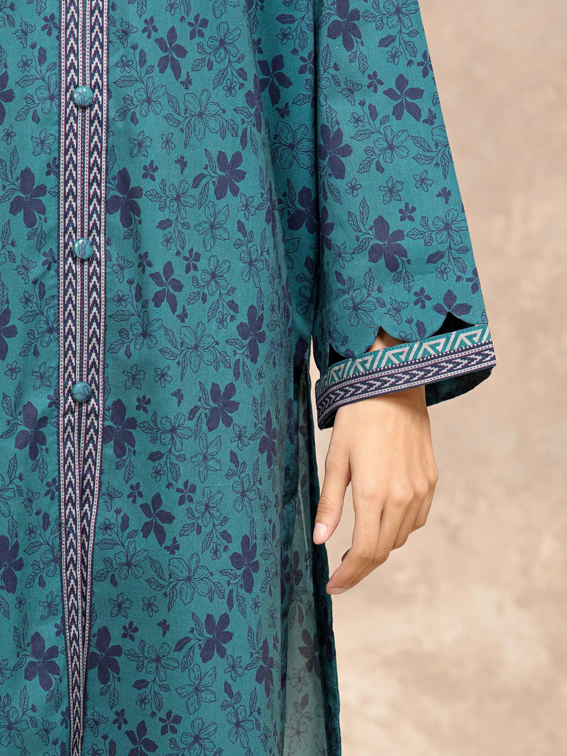 Unstitched Printed Khaddar Suit - EWU5M3-008-3P - Image 4