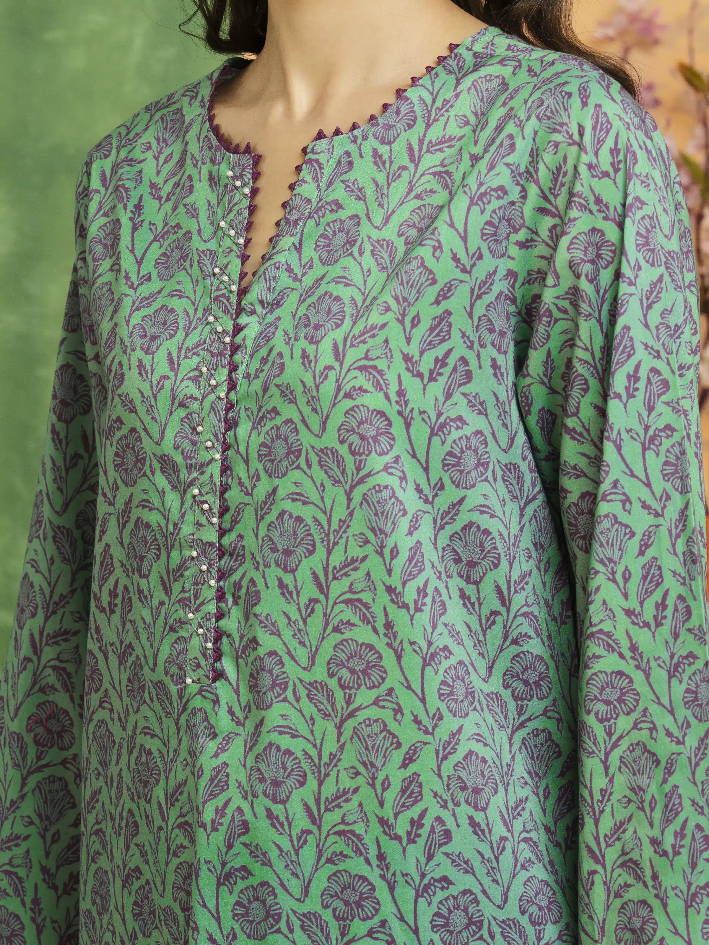 Unstitched Printed Lawn Suit - EWU5A1-35183-3P - Image 3