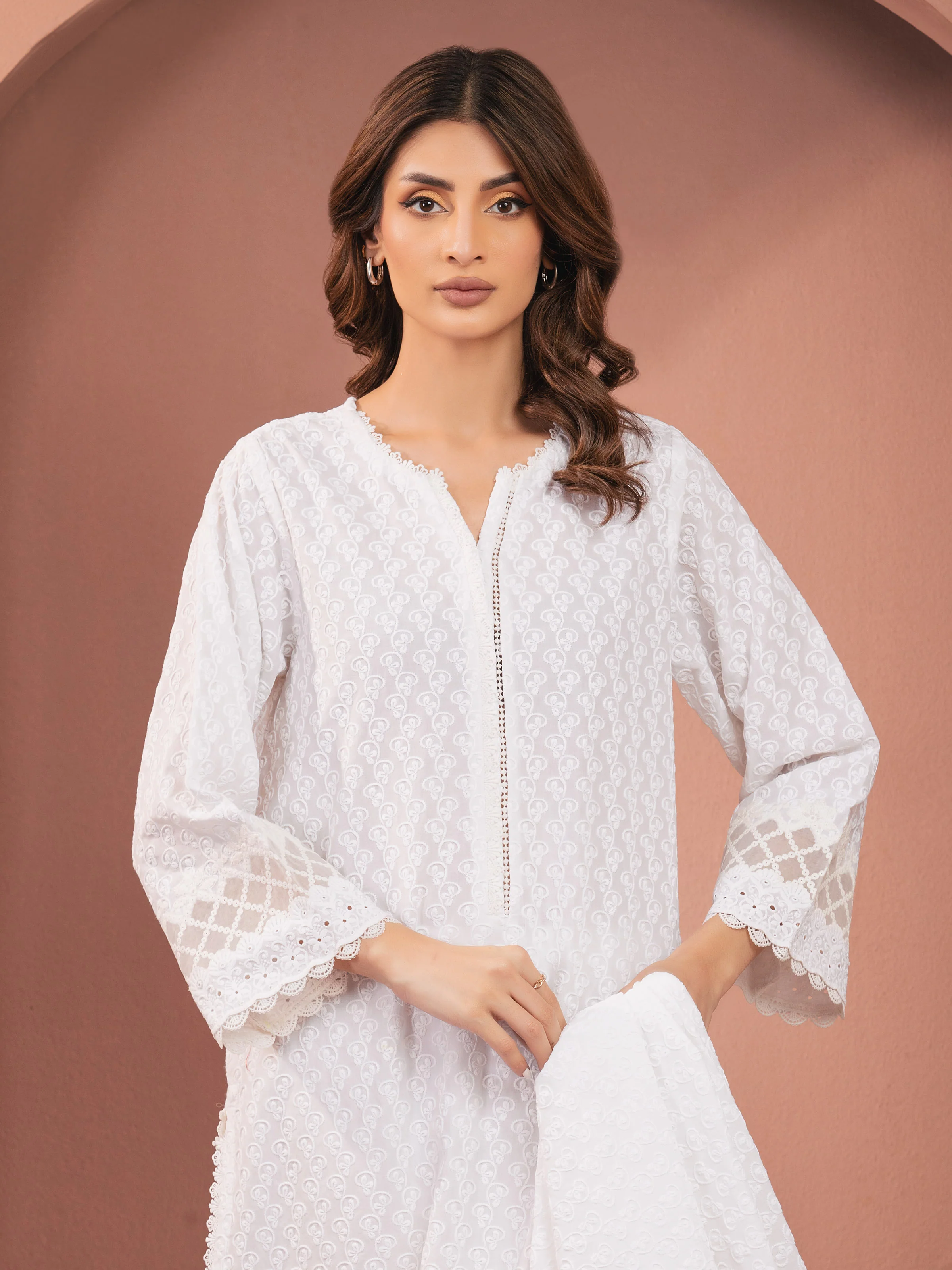 Unstitched Embroidered Cambric Suit - EWU5V2-31829-3P - Image 2