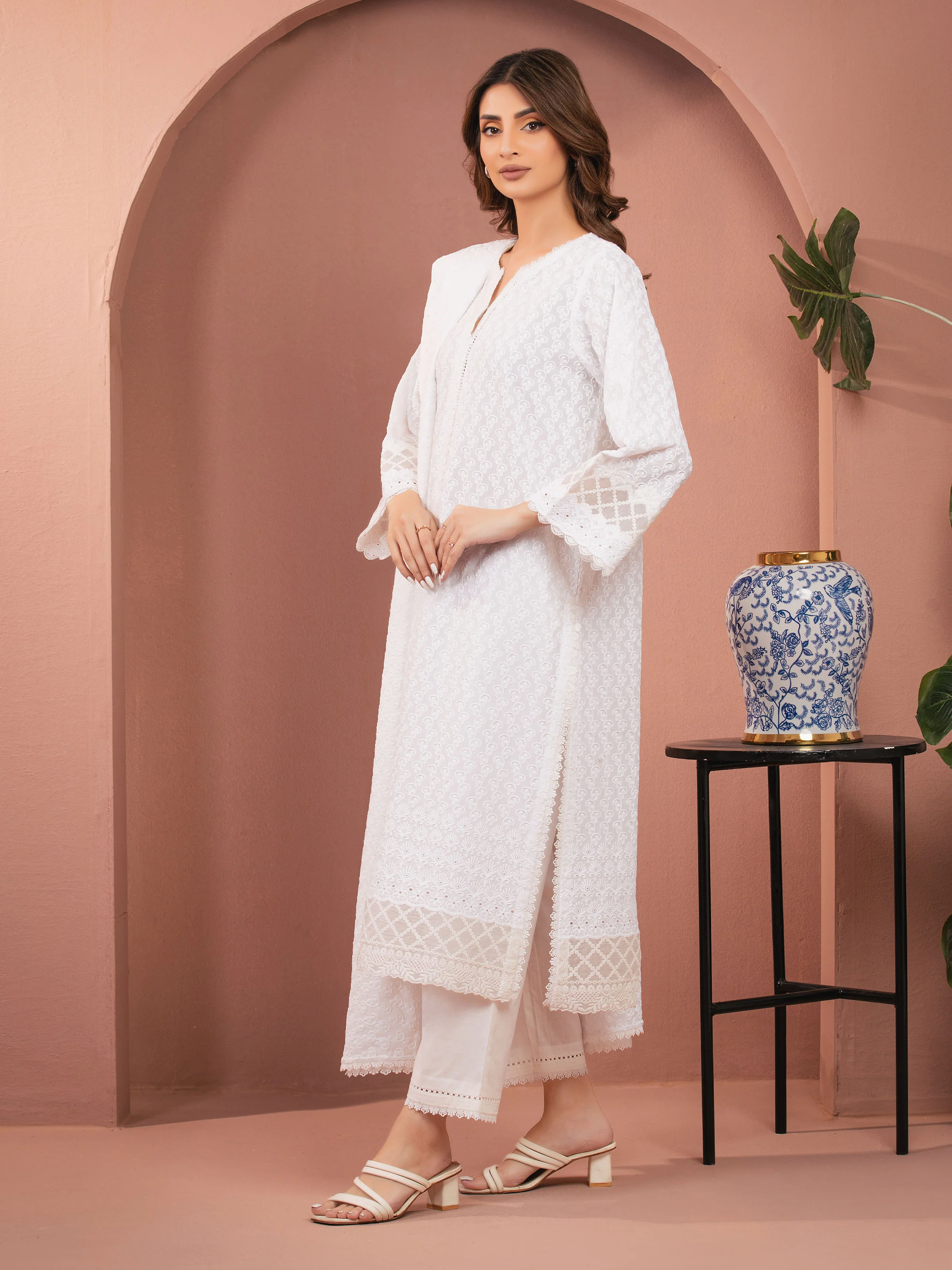 Unstitched Embroidered Cambric Suit - EWU5V2-31829-3P - Image 4