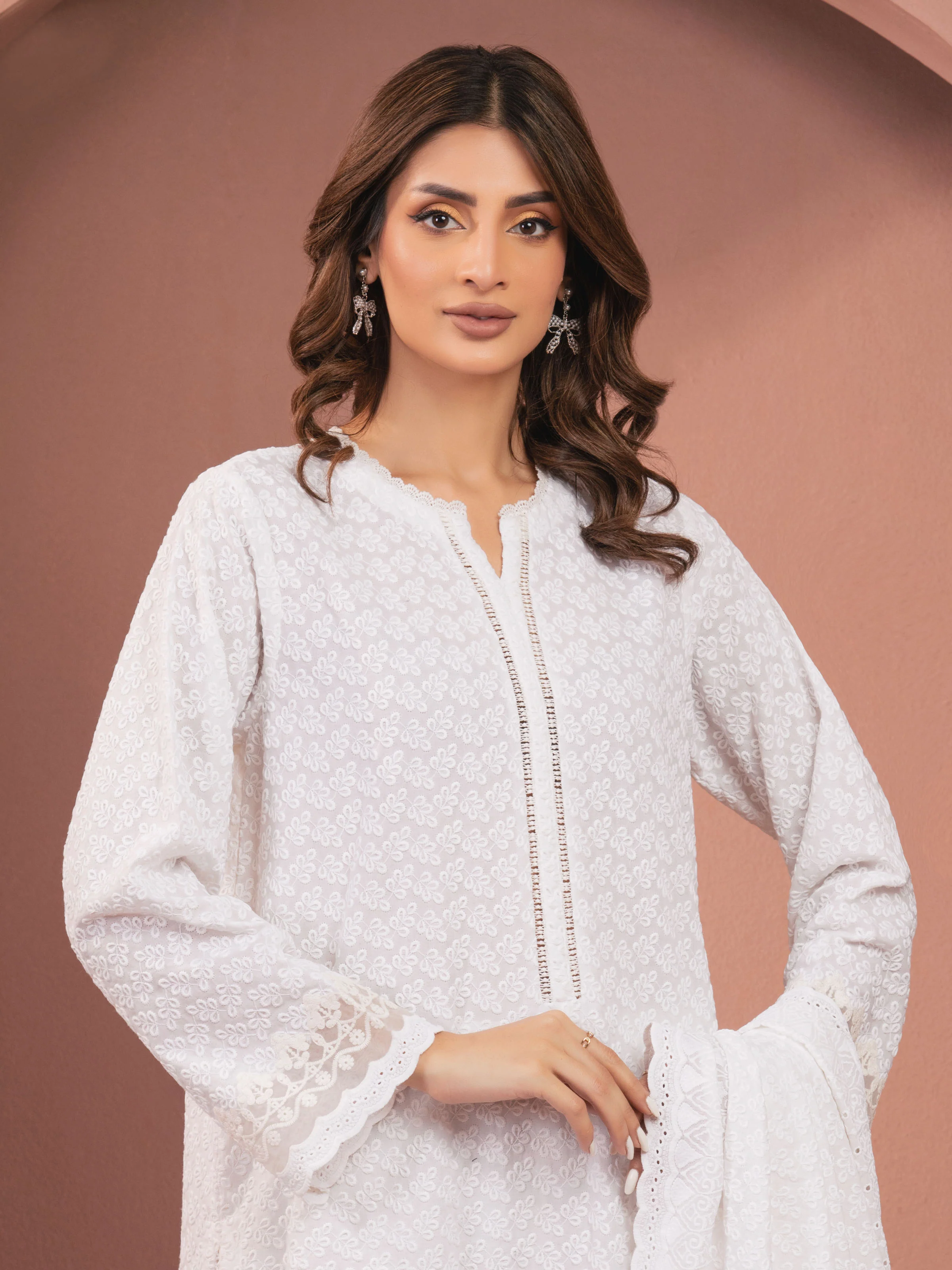 Unstitched Embroidered Cambric Suit - EWU5V2-31830-3P - Image 2