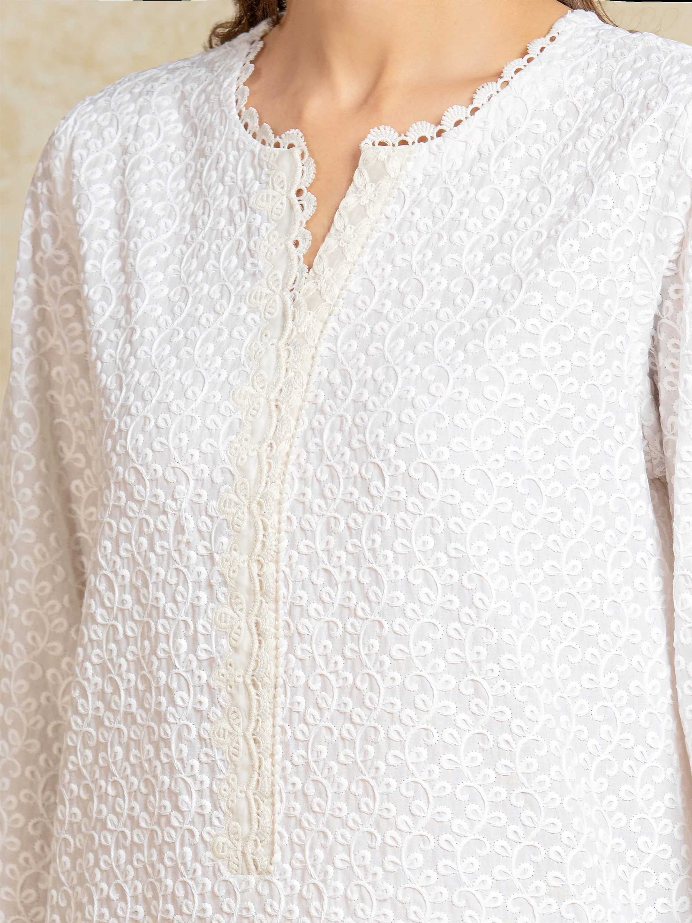 Unstitched Embroidered Cambric Suit - EWU5V2-31831A-3P - Image 4