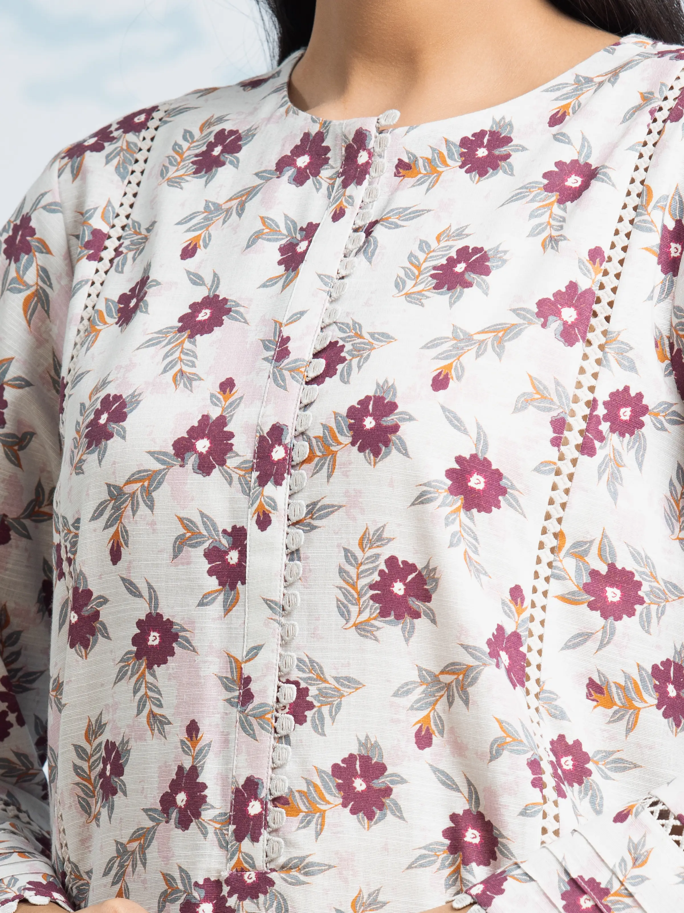 Unstitched Printed Khaddar Suit - EWU24A3-29316-3P - Image 4