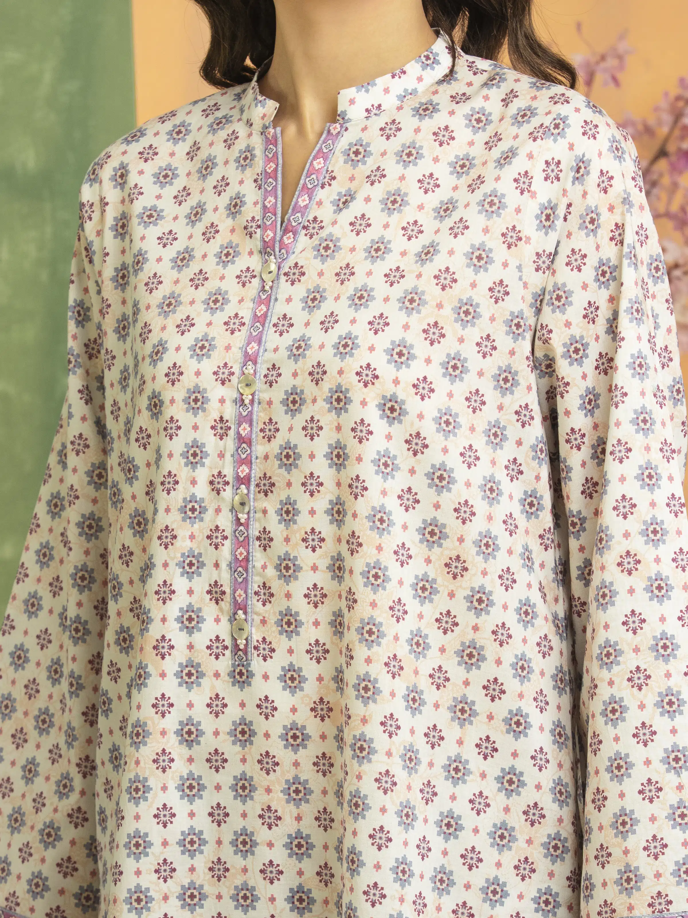Unstitched Printed Lawn Suit - EWU5A1-35188-3P - Image 4