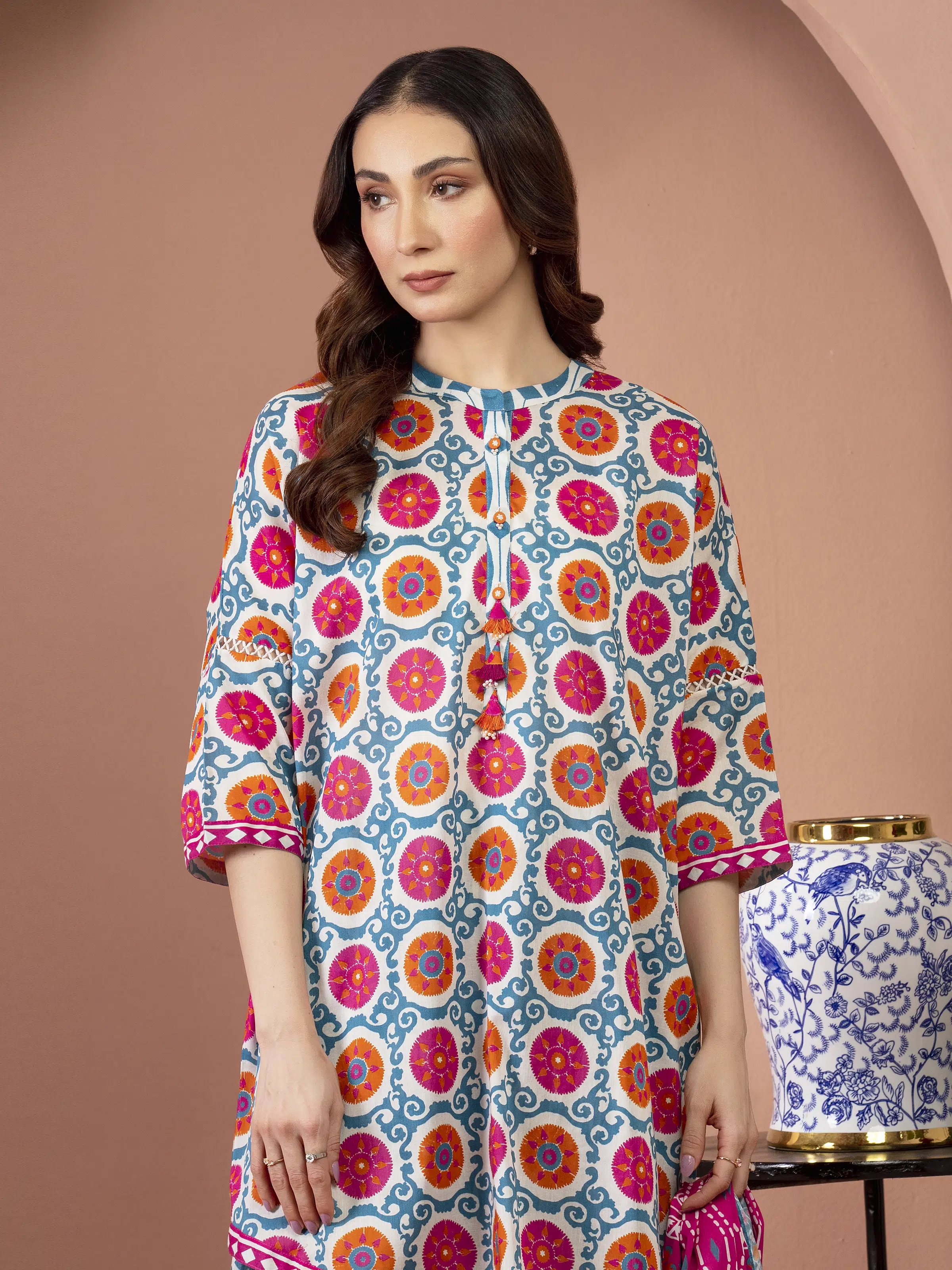 Unstitched Printed Lawn Suit - EWU5A1-35661-3P - Image 3
