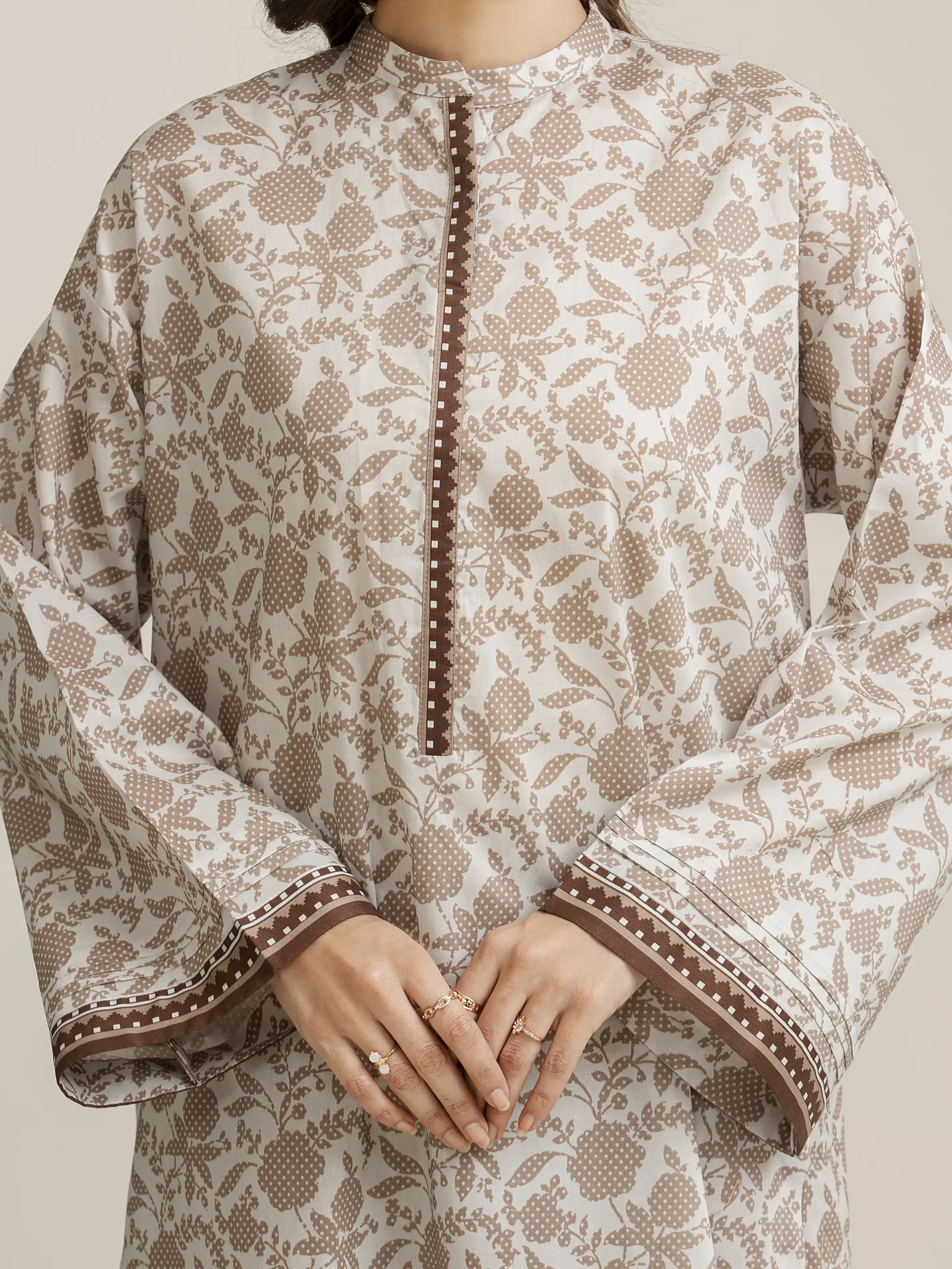 Unstitched Printed Lawn Suit - EWU5A1-35150-3P - Image 6