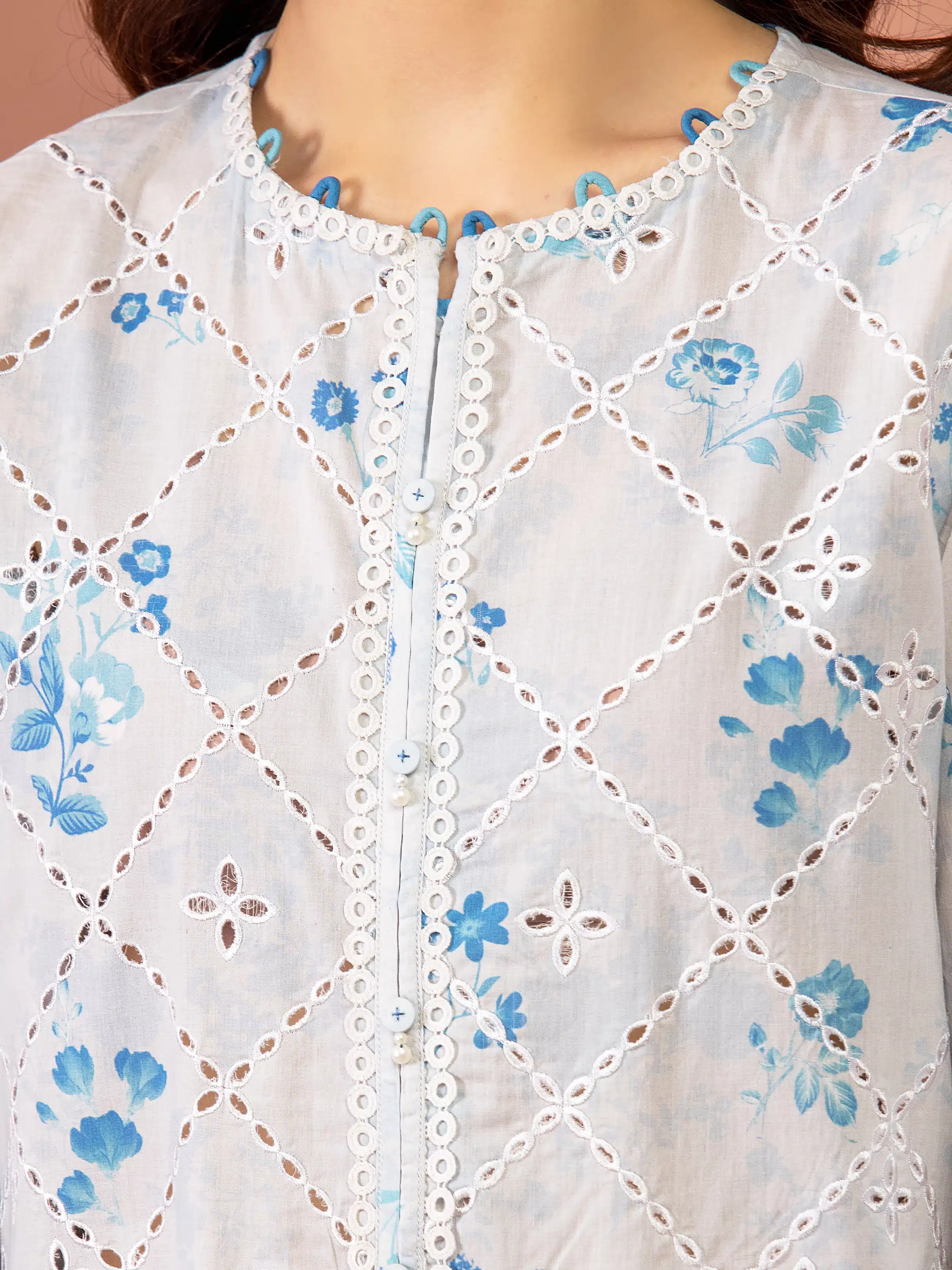 Unstitched Embroidered Lawn Suit - EWU5V1-31494-3P - Image 3