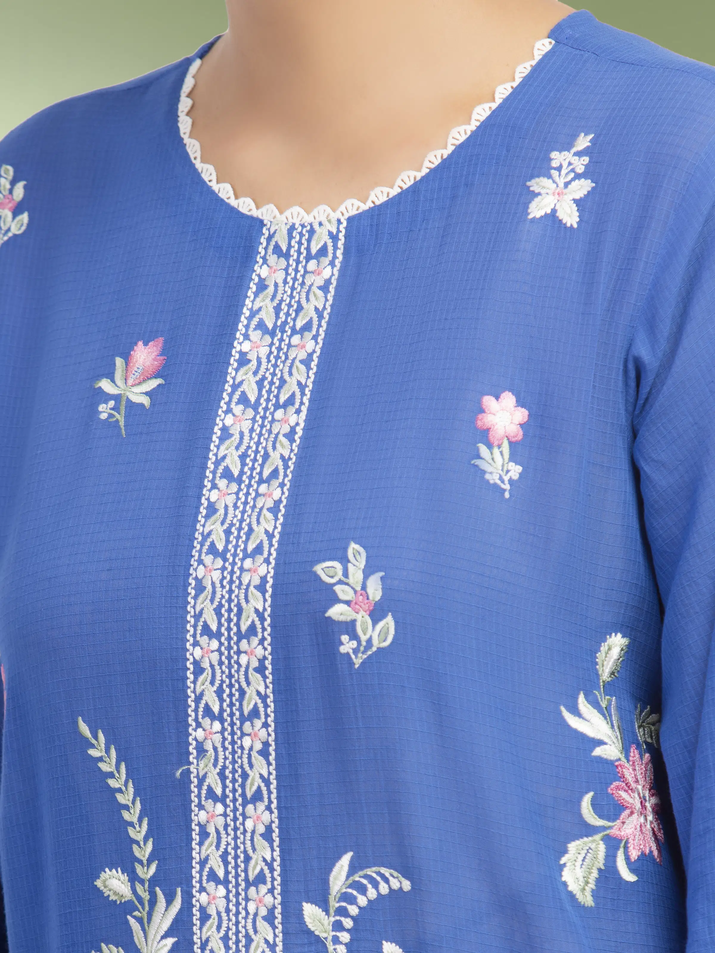 Unstitched Embroidered Lawn Suit - EWU5V1-31703-3P - Image 2