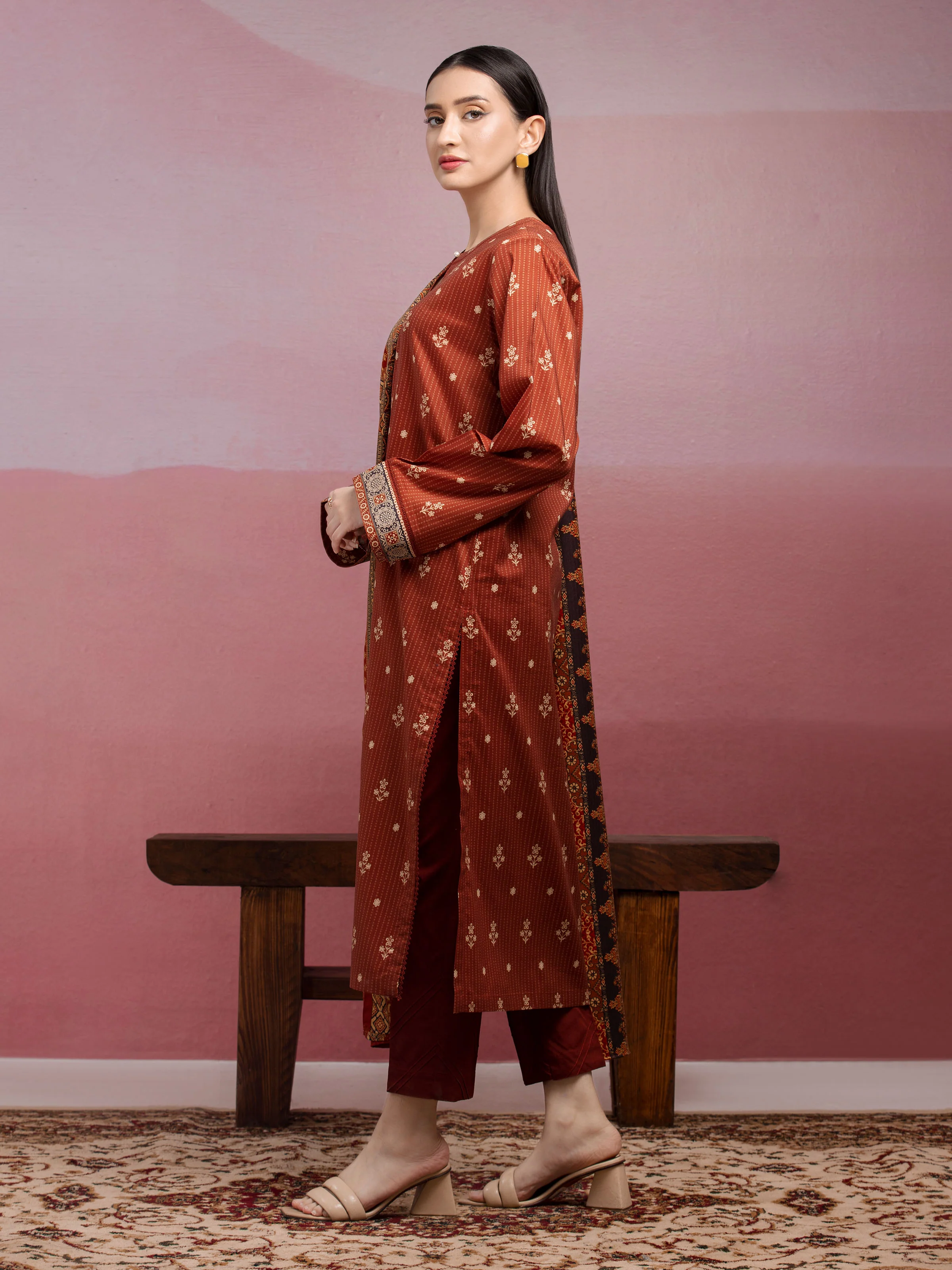 Unstitched Printed Khaddar Suit - EWU5M3-116-3P - Image 5