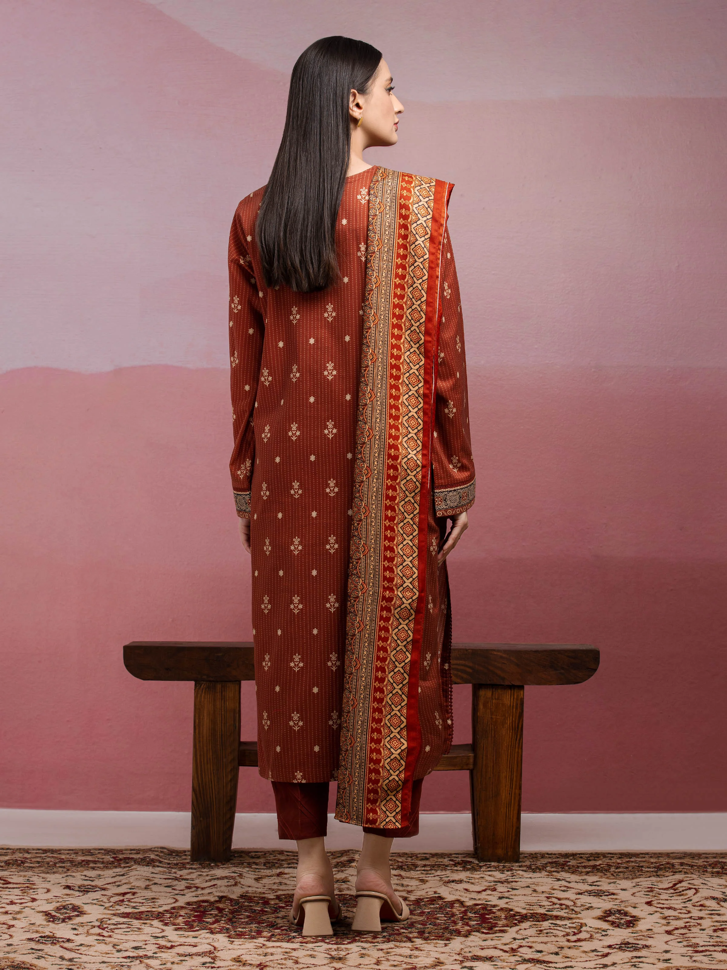 Unstitched Printed Khaddar Suit - EWU5M3-116-3P - Image 6