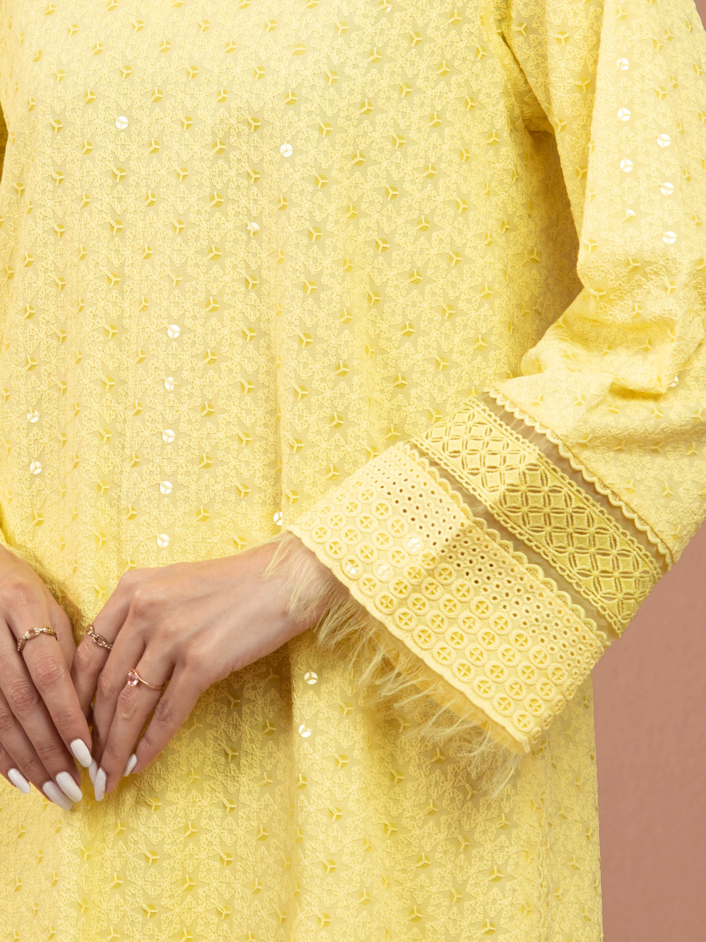 Unstitched Embroidered Cambric Suit - EWU5V2-31826-3P - Image 4
