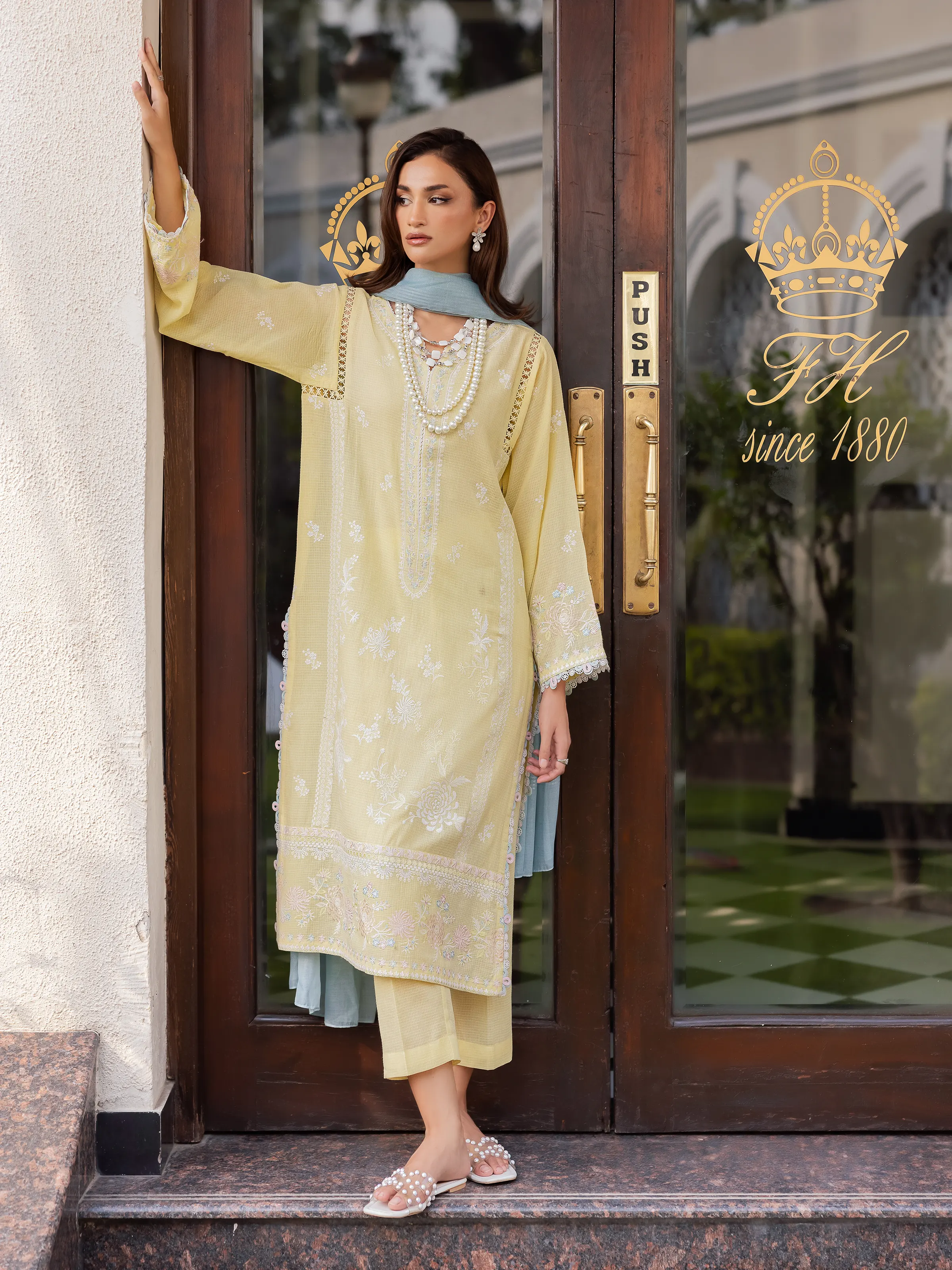 Unstitched Embroidered Lawn Suit - EWU5V1-31246-3P - Image 3