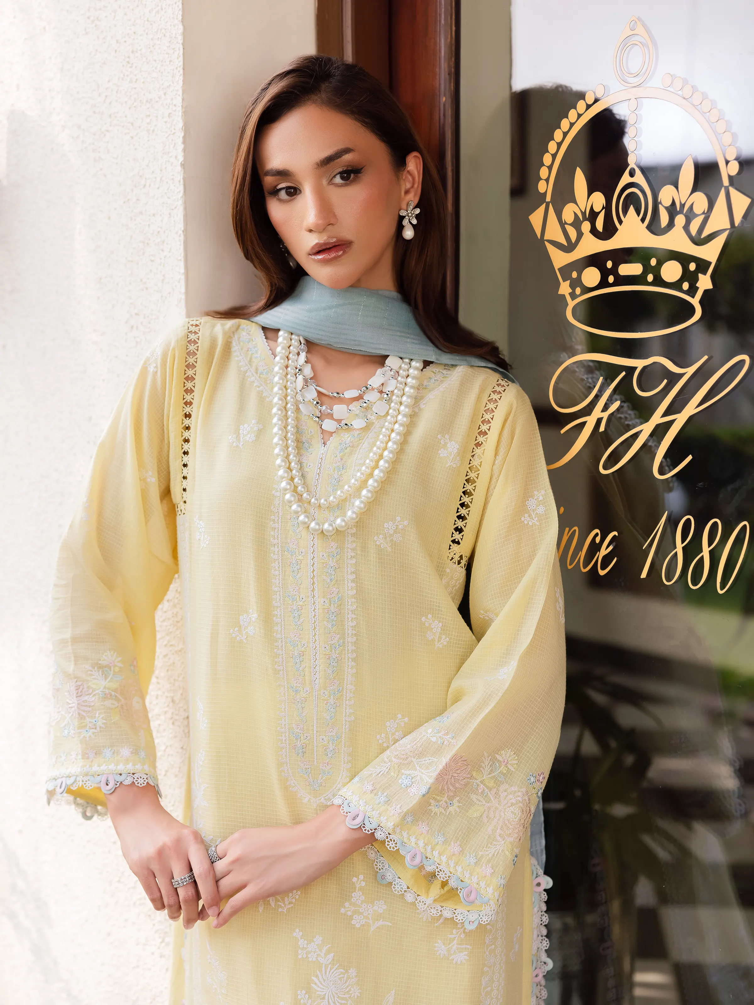 Unstitched Embroidered Lawn Suit - EWU5V1-31246-3P - Image 4