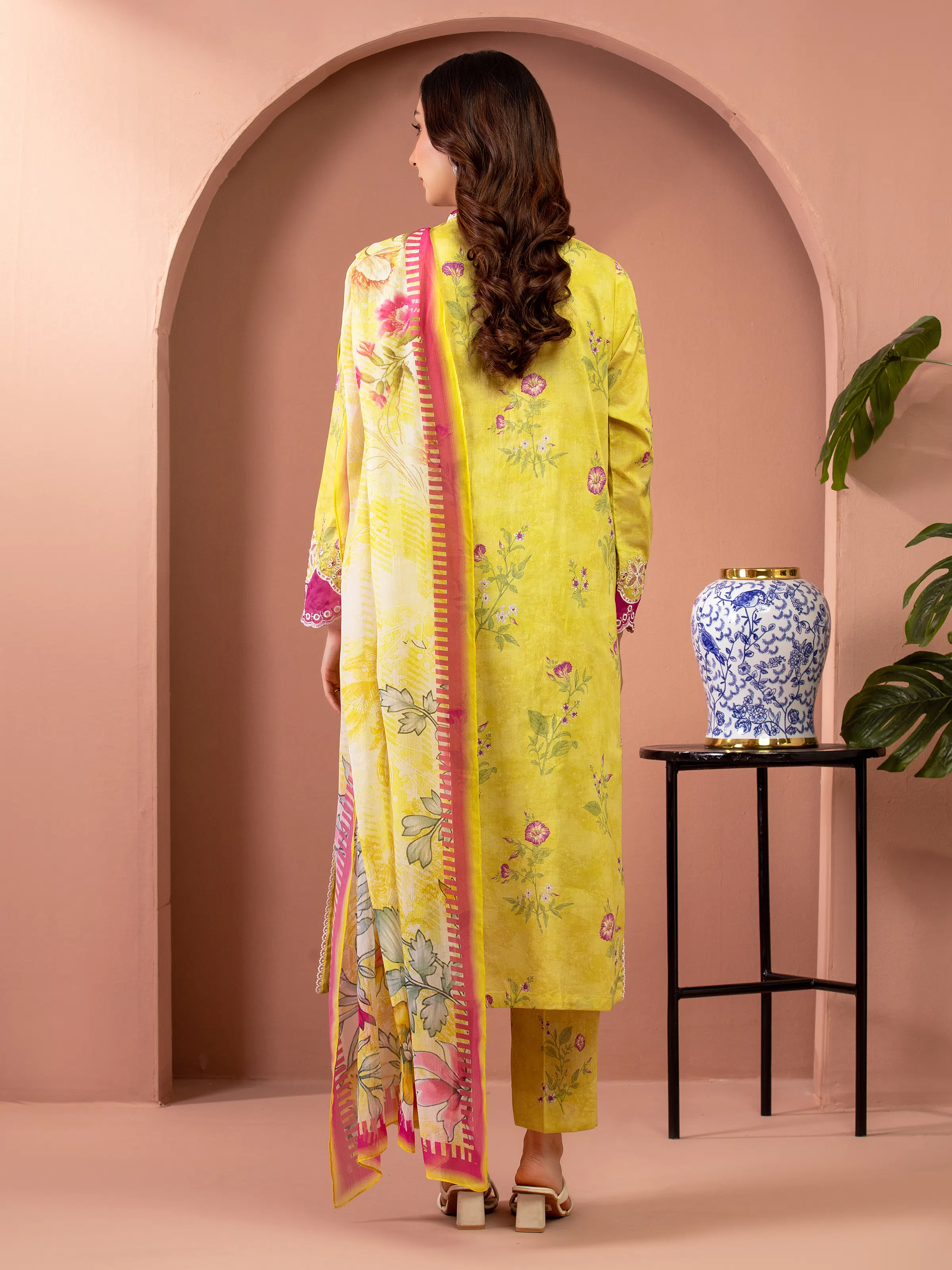 Unstitched Embroidered Lawn Suit - EWU5V1-31493-3P - Image 2