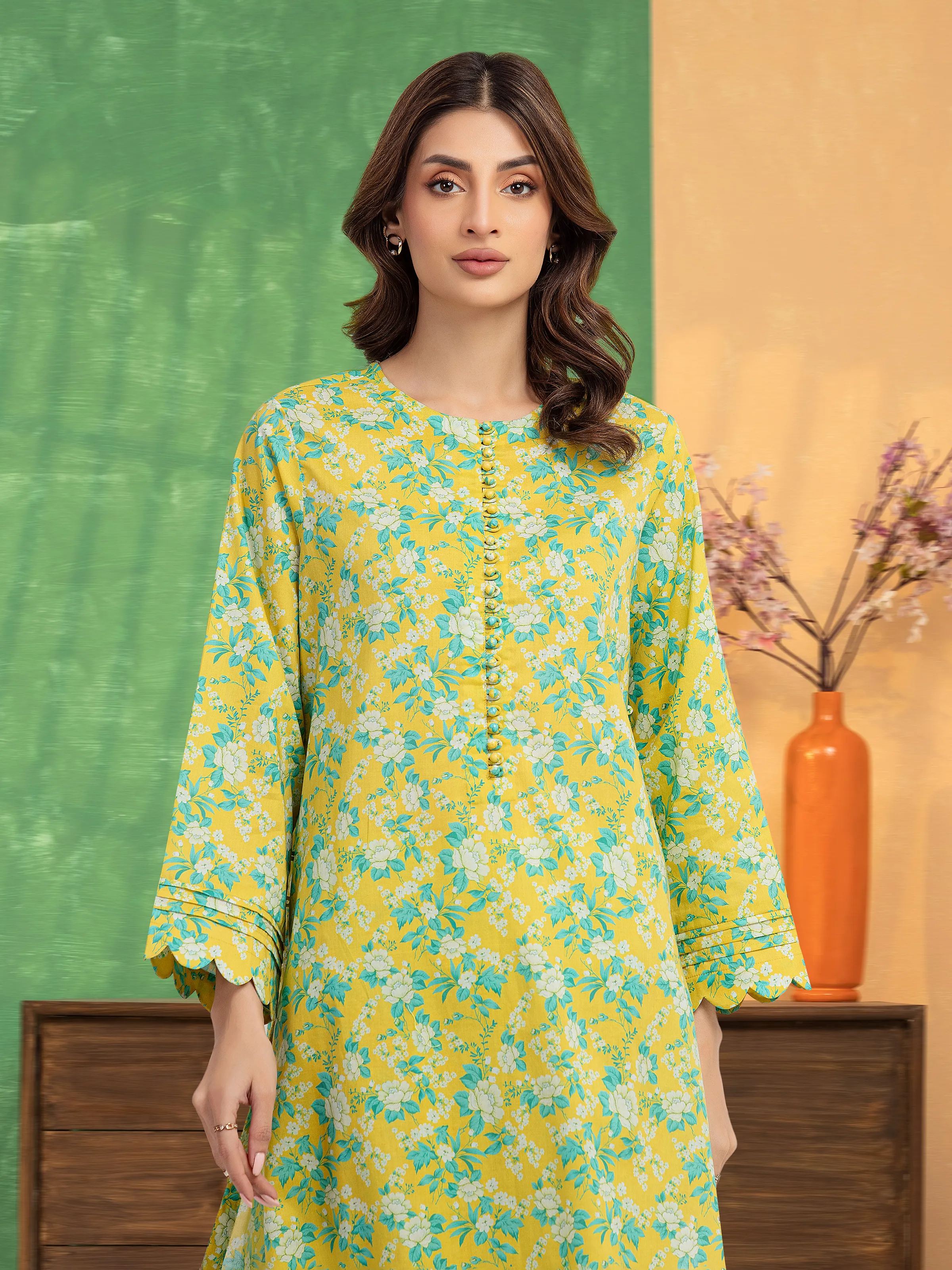 Unstitched Printed Lawn Shirt - EWU5A1-35699S - Image 2