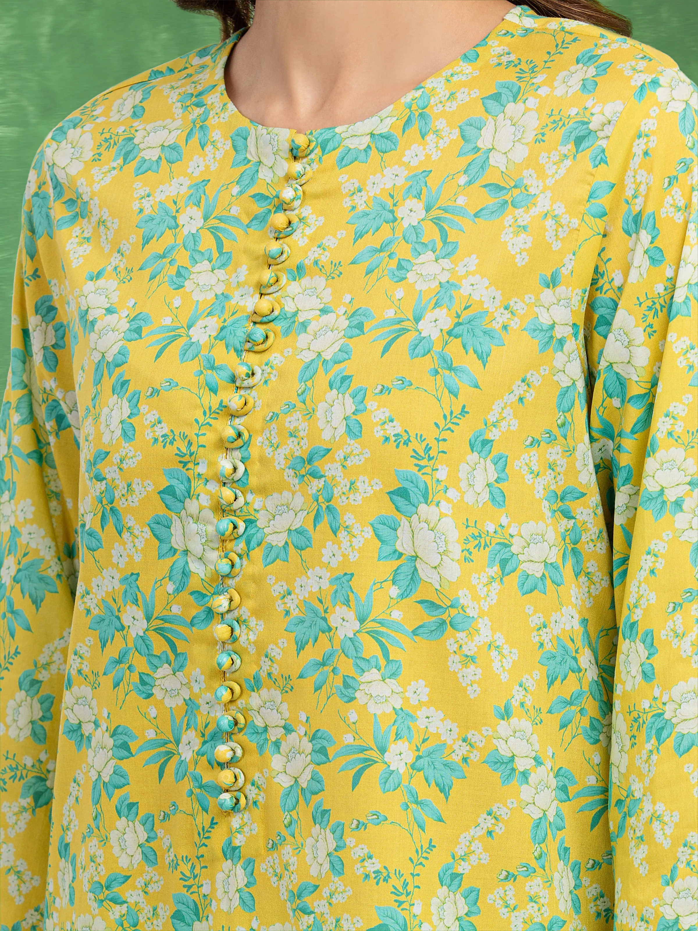 Unstitched Printed Lawn Shirt - EWU5A1-35699S - Image 3