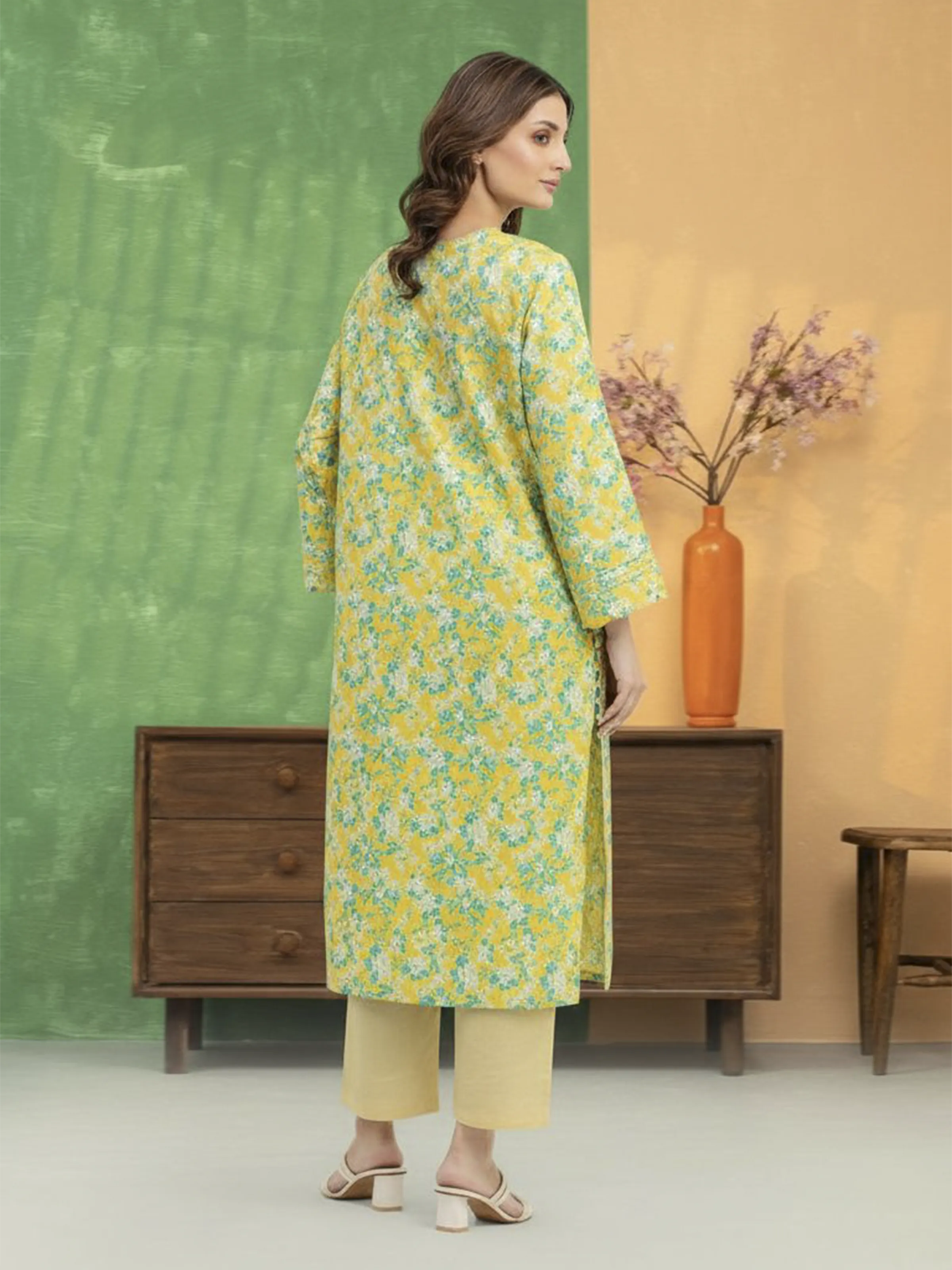 Unstitched Printed Lawn Shirt - EWU5A1-35699S - Image 5