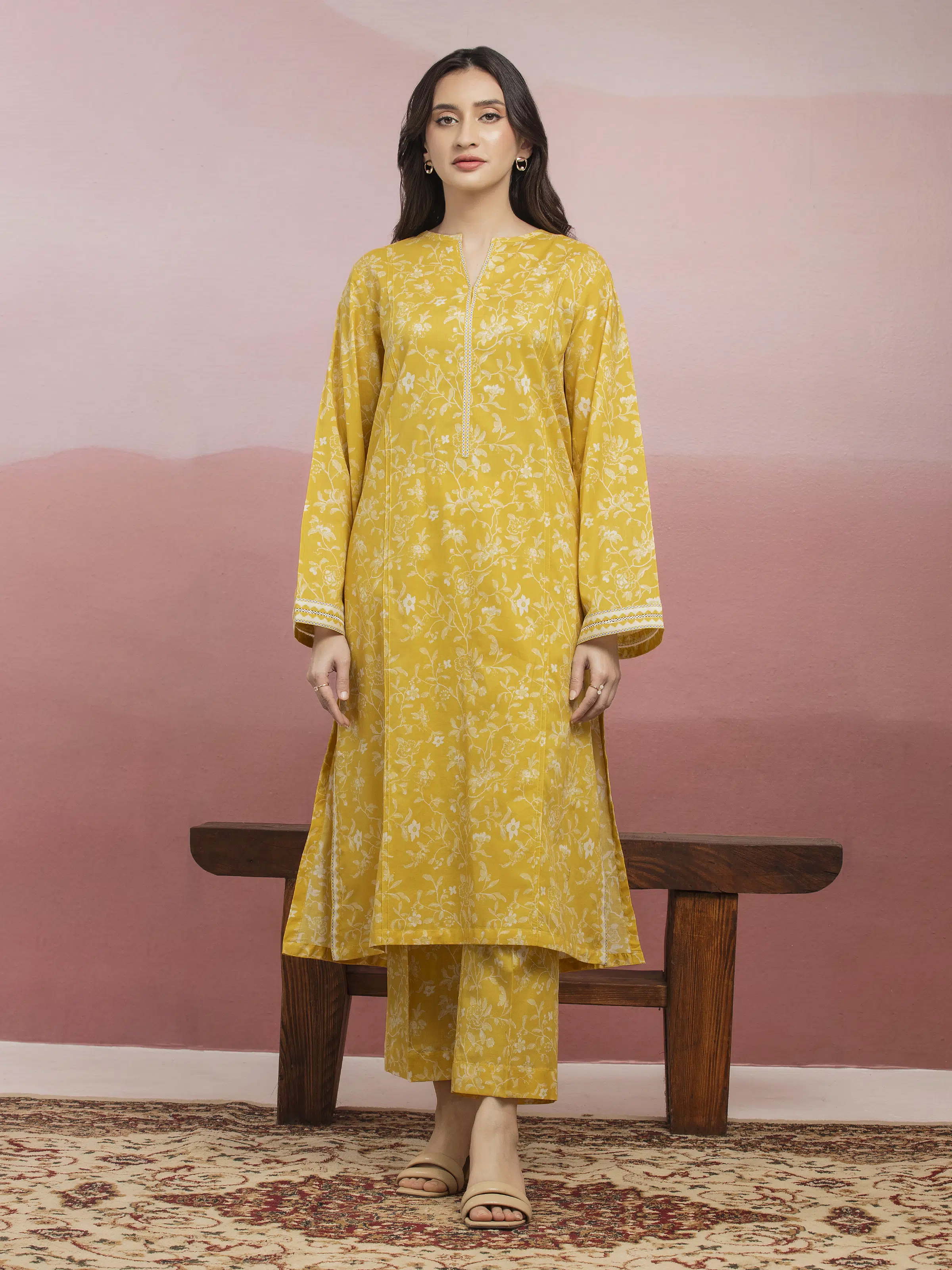 Unstitched Printed Lawn Shirt Trouser - EWU5A1-35400ST