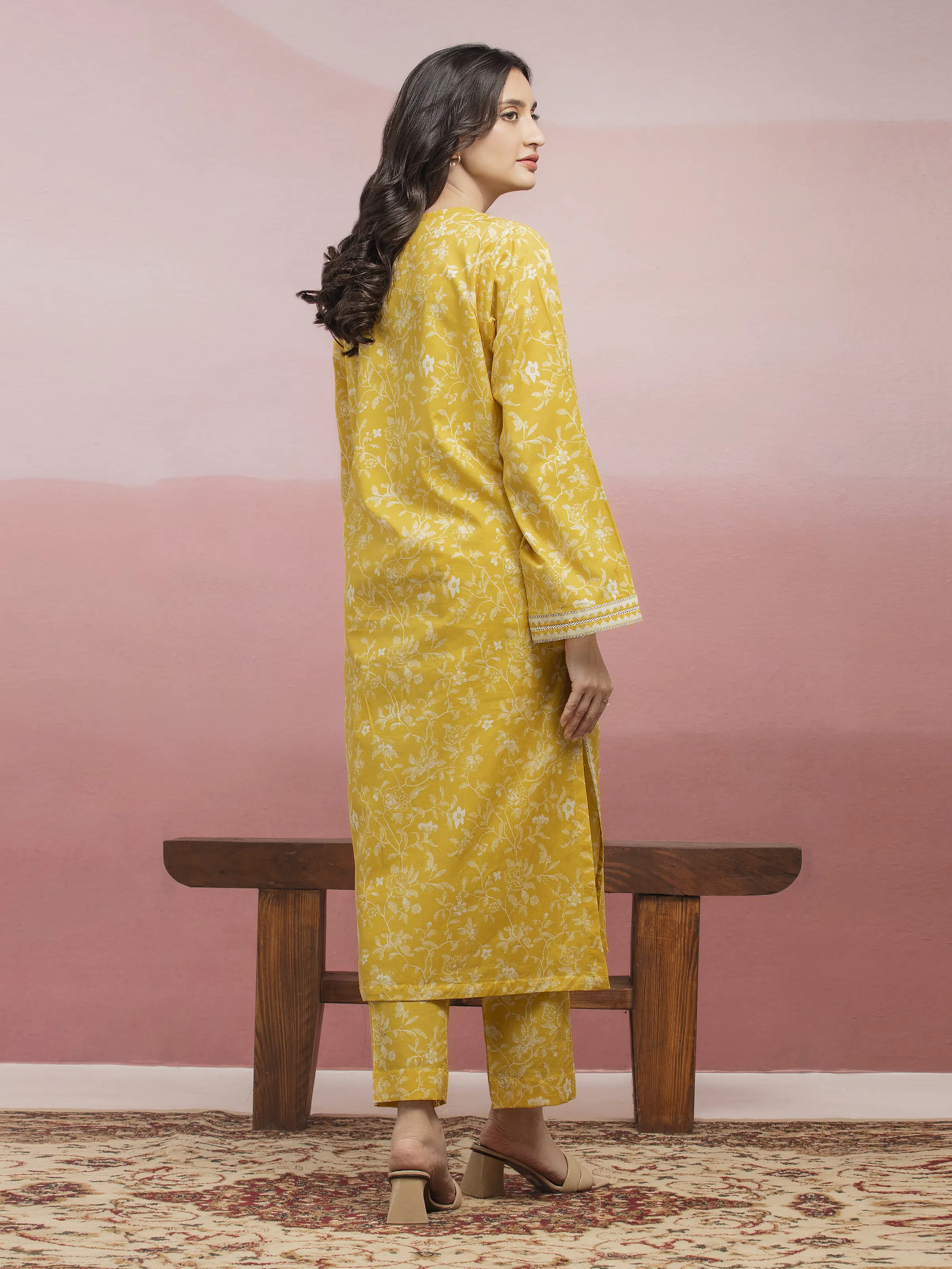Unstitched Printed Lawn Shirt Trouser - EWU5A1-35400ST - Image 2