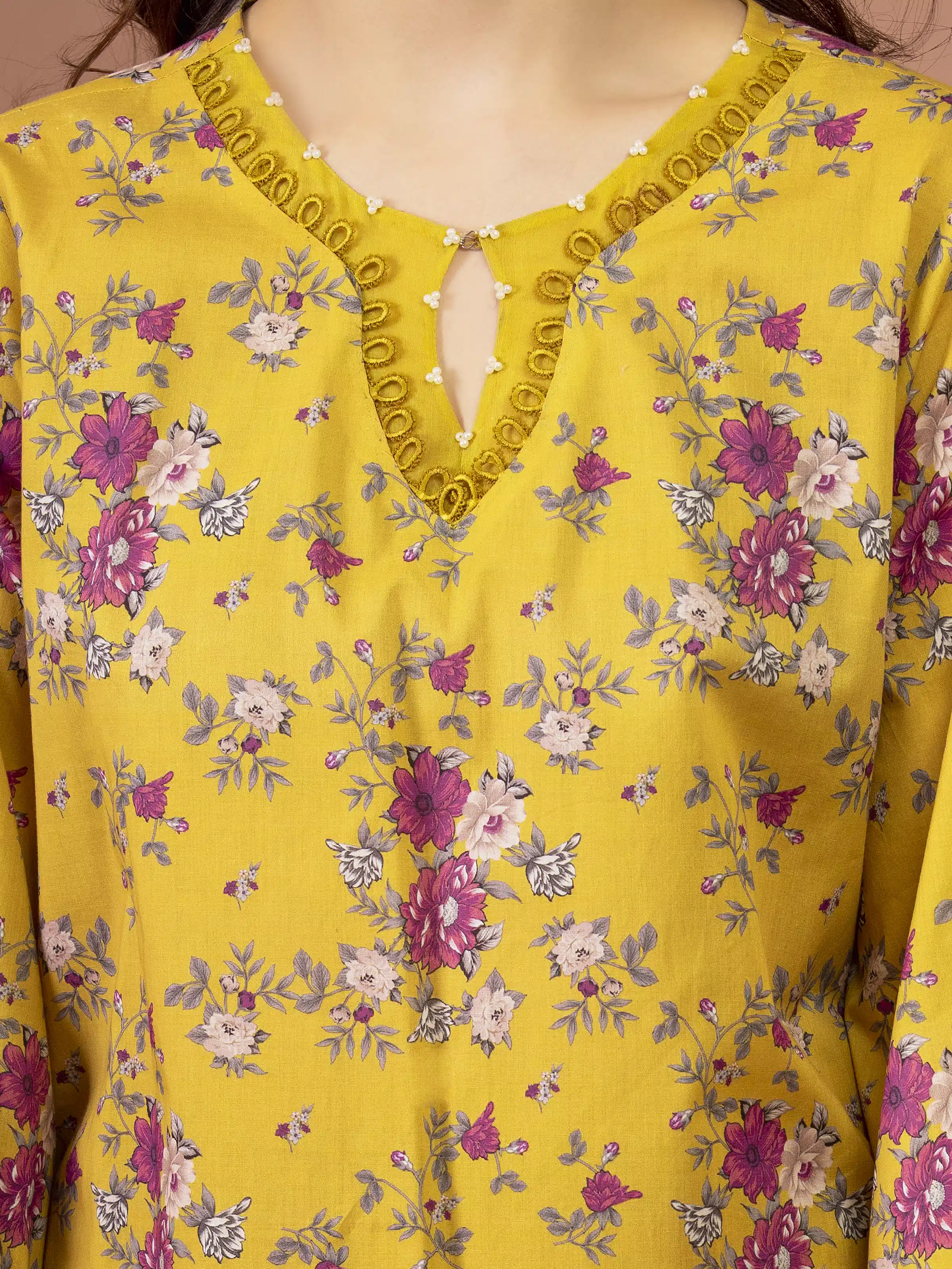 Unstitched Printed Lawn Suit - EWU5A1-35618-3P - Image 3