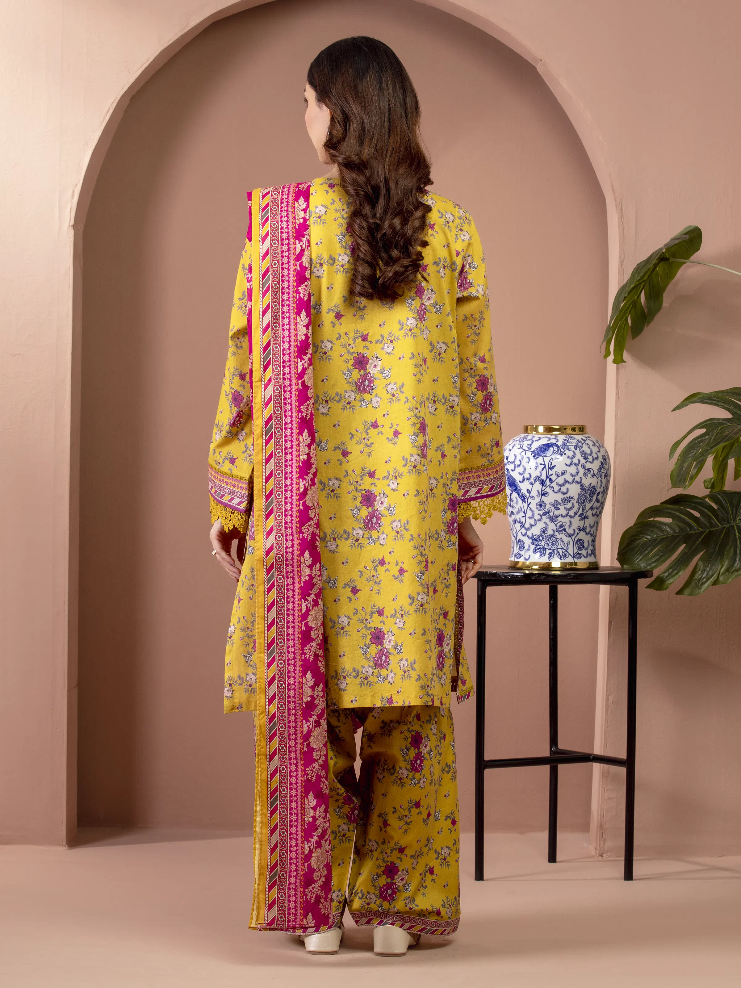 Unstitched Printed Lawn Suit - EWU5A1-35618-3P - Image 6