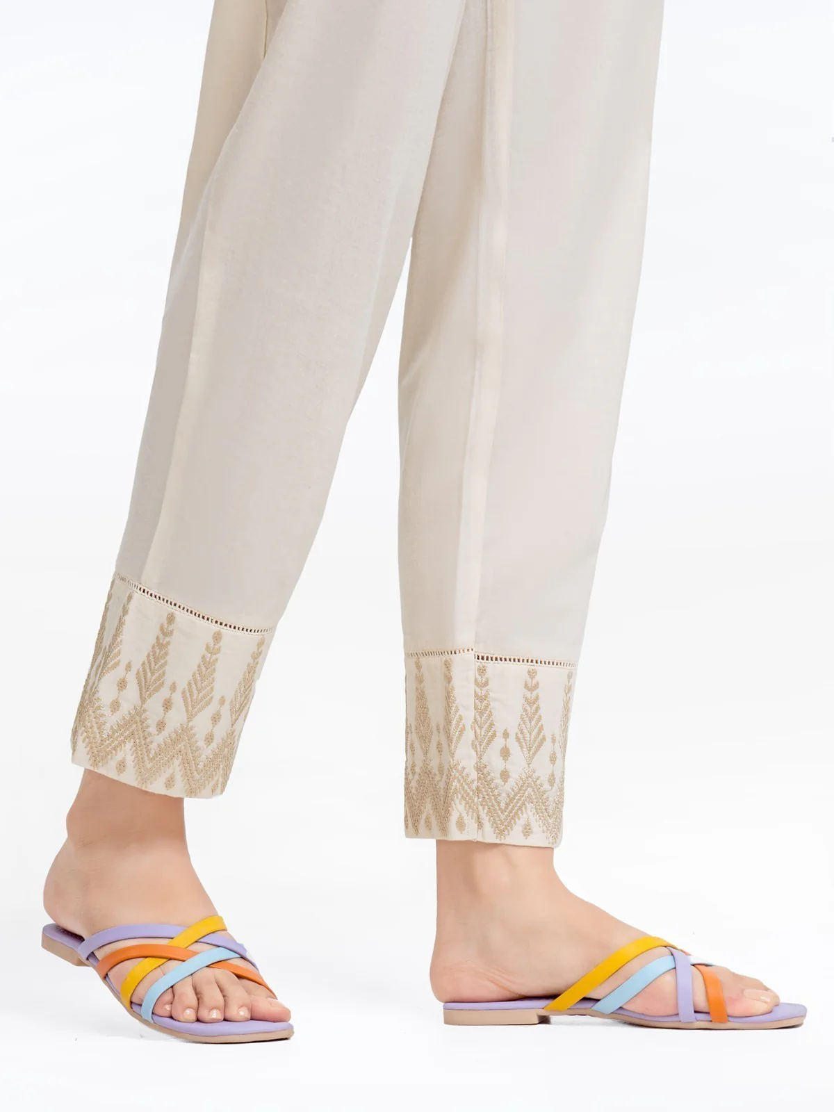 Women's Cream Trouser - EWBE22-76388 - Image 2