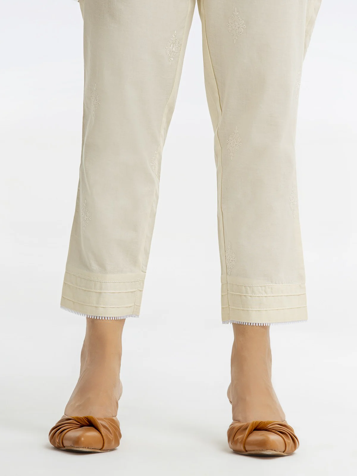 Women's Cream Trouser - EWBE22-76505 - Image 2
