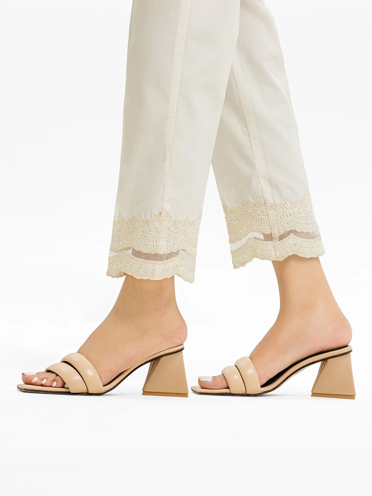 Women's Cream Trouser - EWBE23-76551 - Image 3