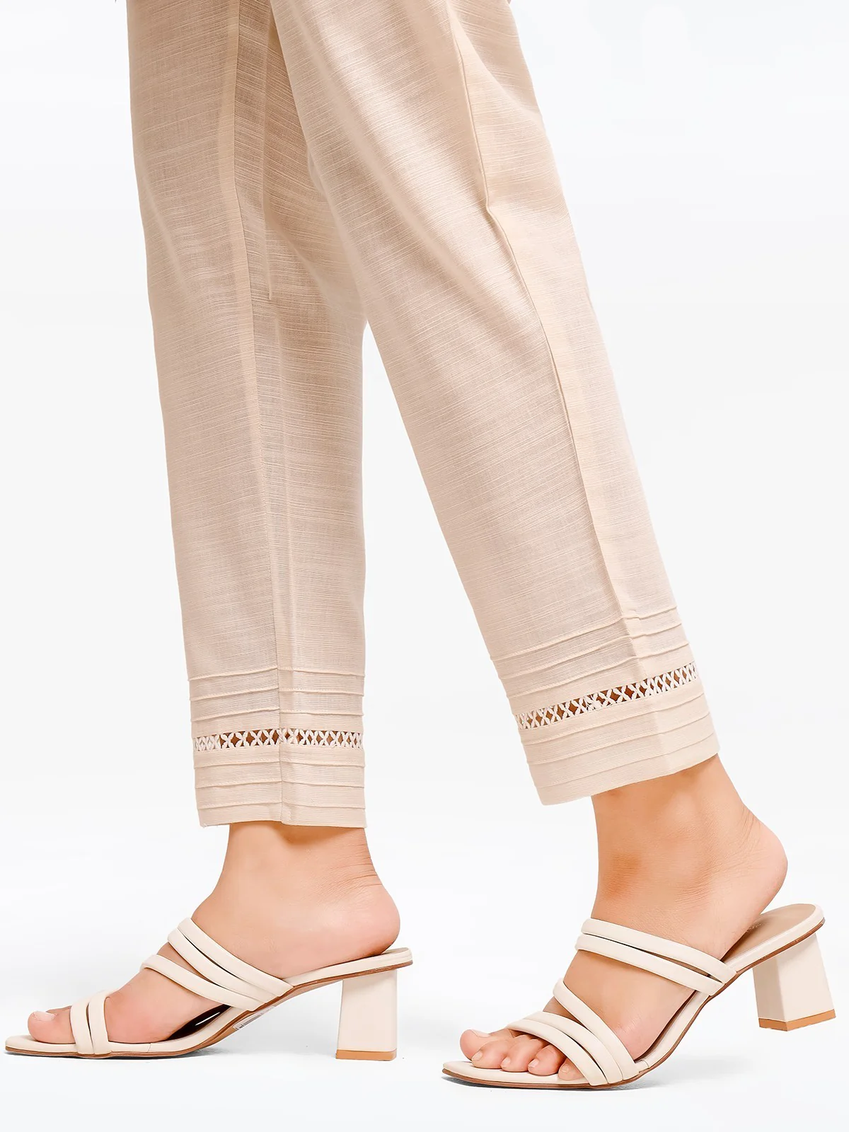 Women's Cream Trouser - EWBEB23-76560 - Image 2
