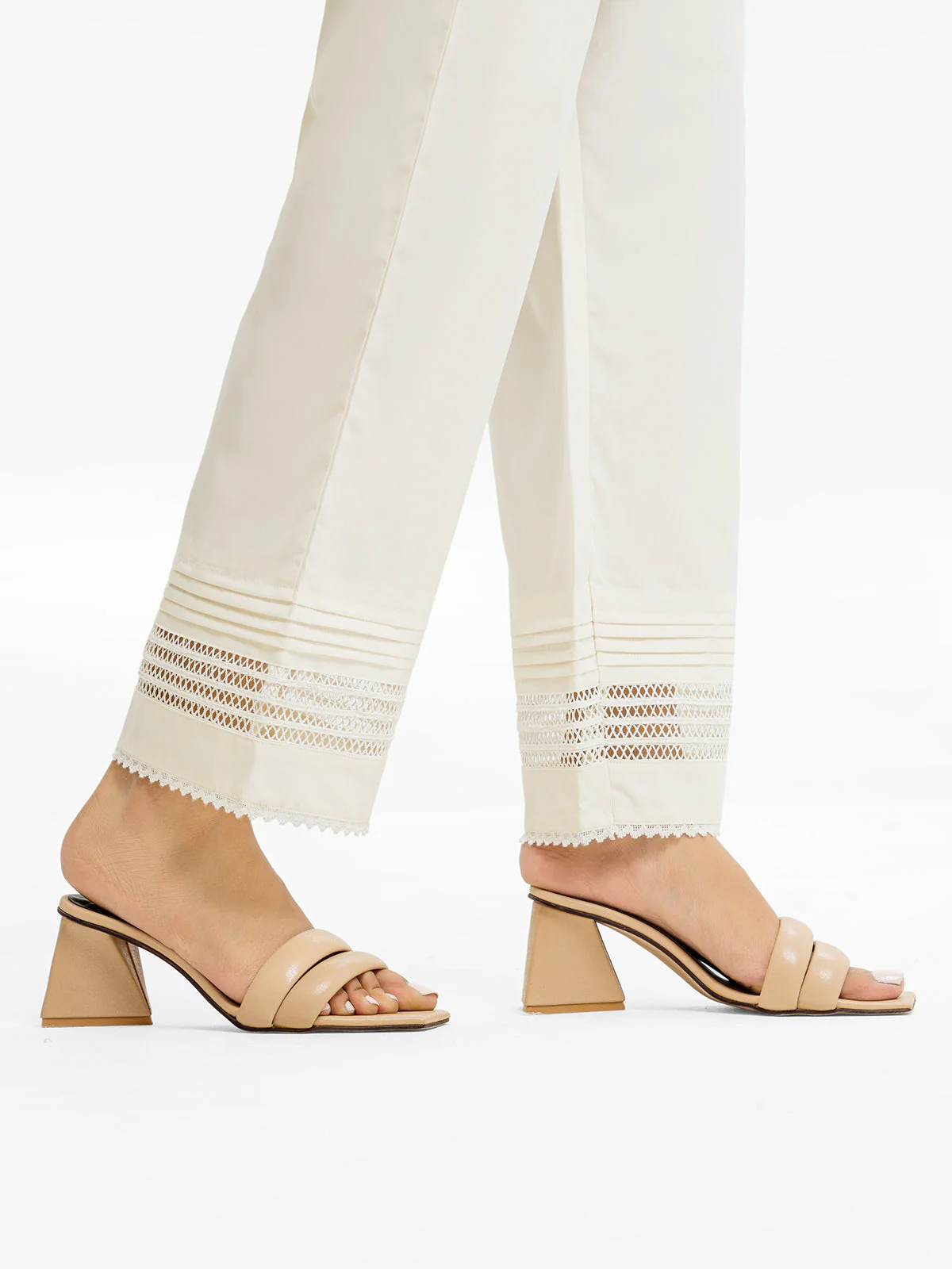 Women's Cream Trouser - EWBEB23-76562 - Image 3