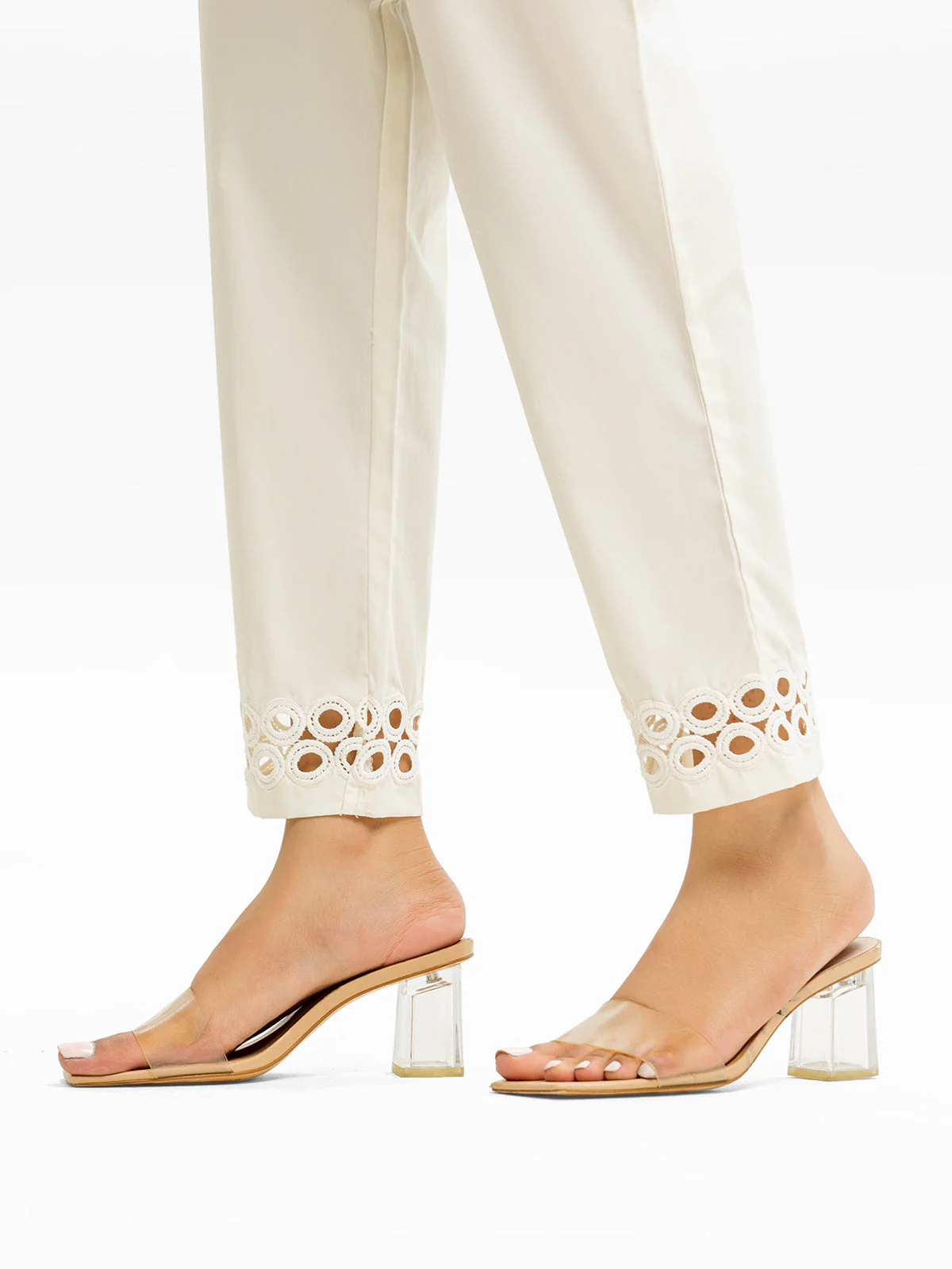 Women's Off White Trouser - EWBEB23-76552 - Image 2