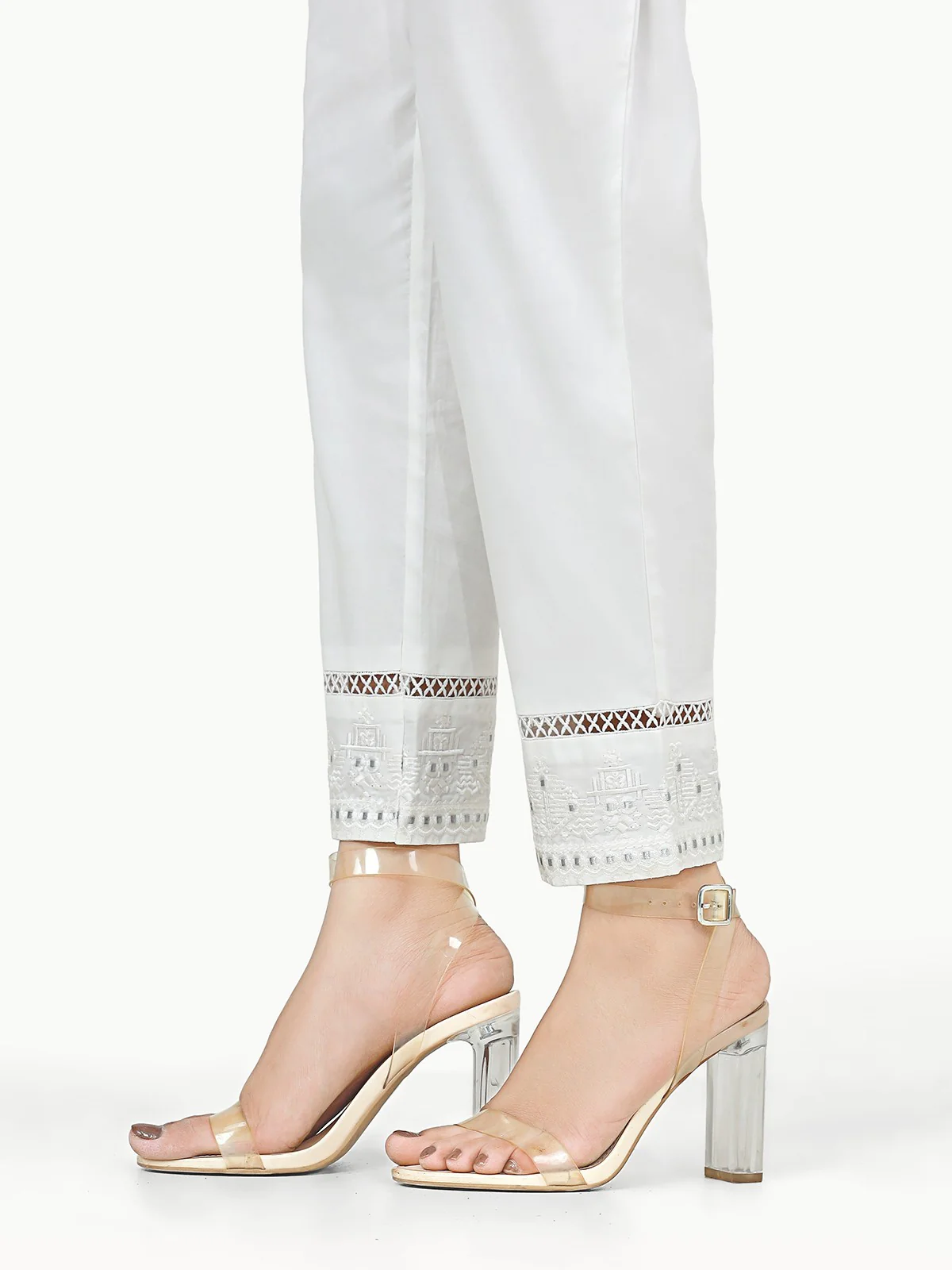 Women's White Trouser - EWBE22-76325 - Image 2