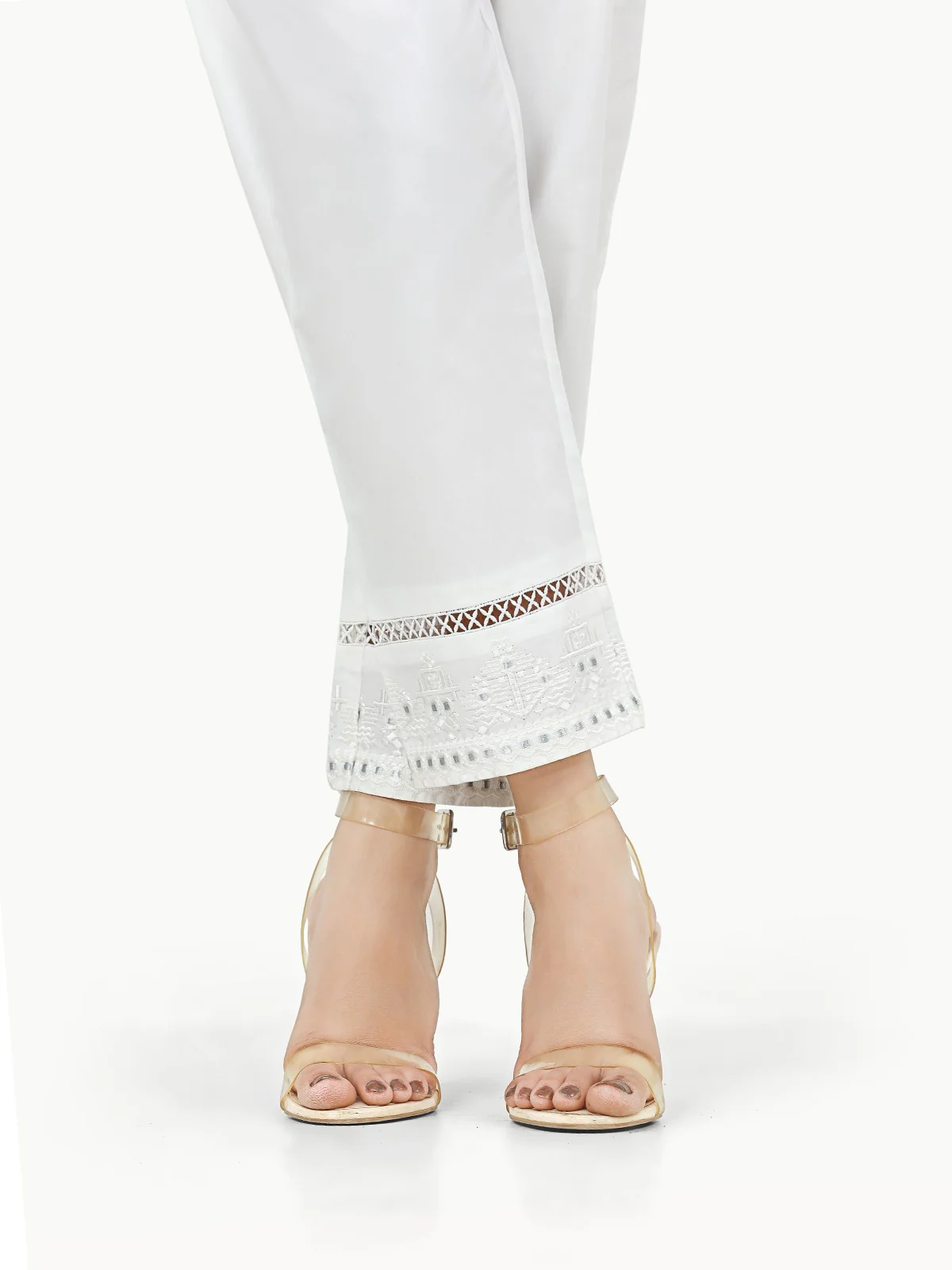 Women's White Trouser - EWBE22-76325 - Image 3