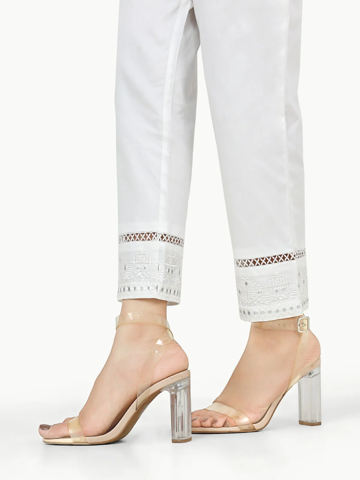 Women's White Trouser - EWBE22-76325 - Image 4