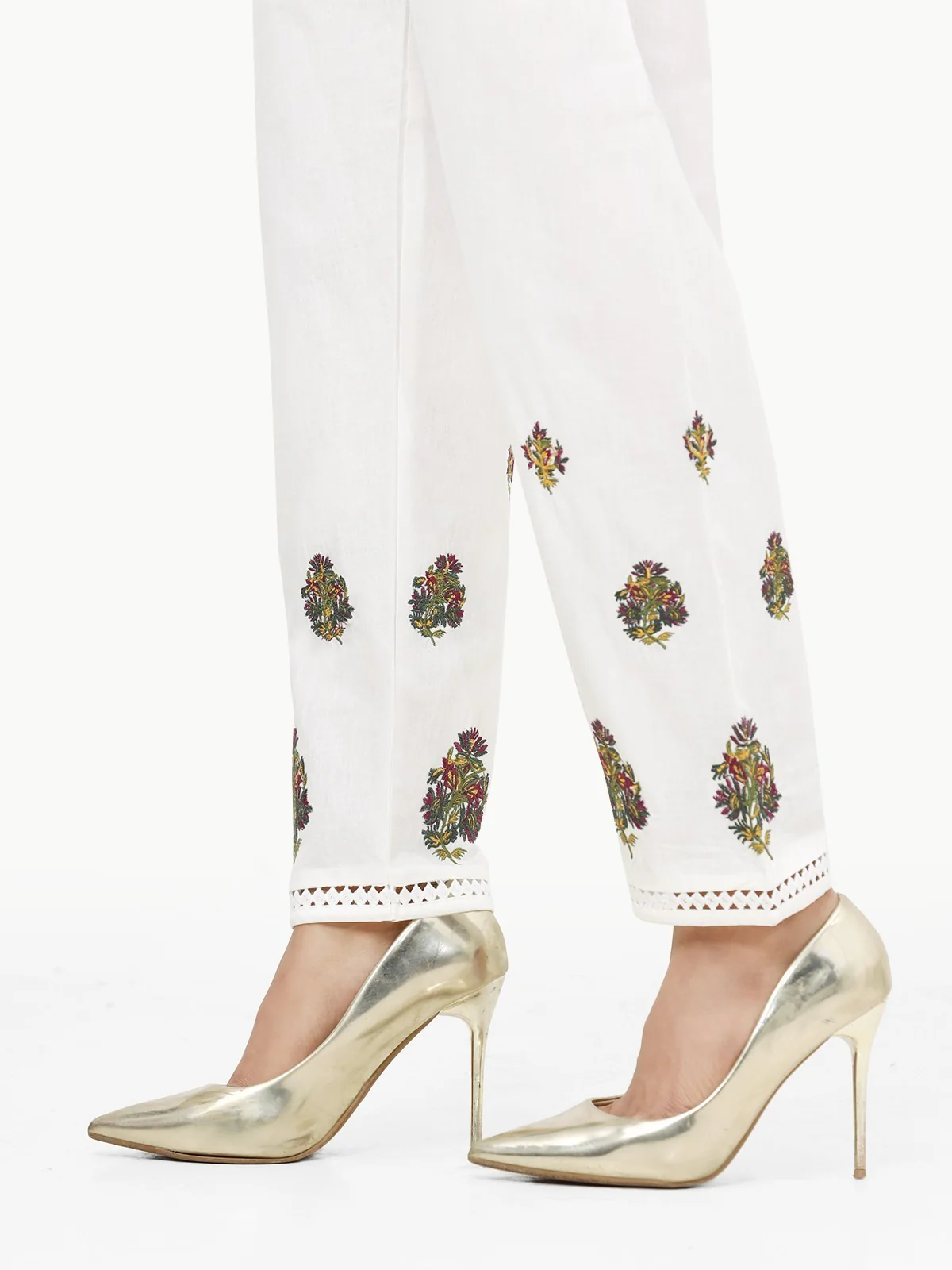 Women's White Trouser - EWBE22-76329 - Image 2