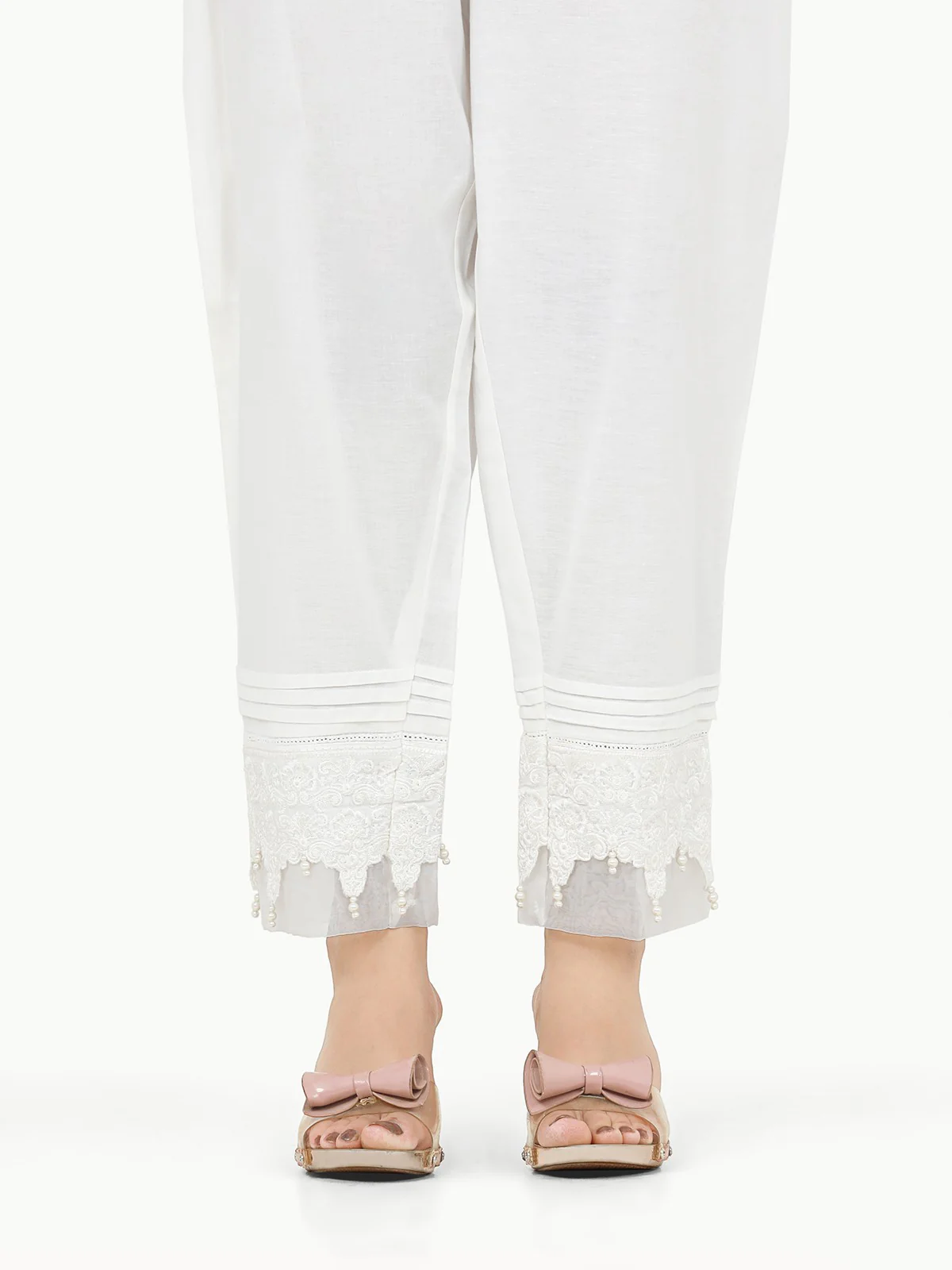 Women's White Trouser - EWBE22-76383