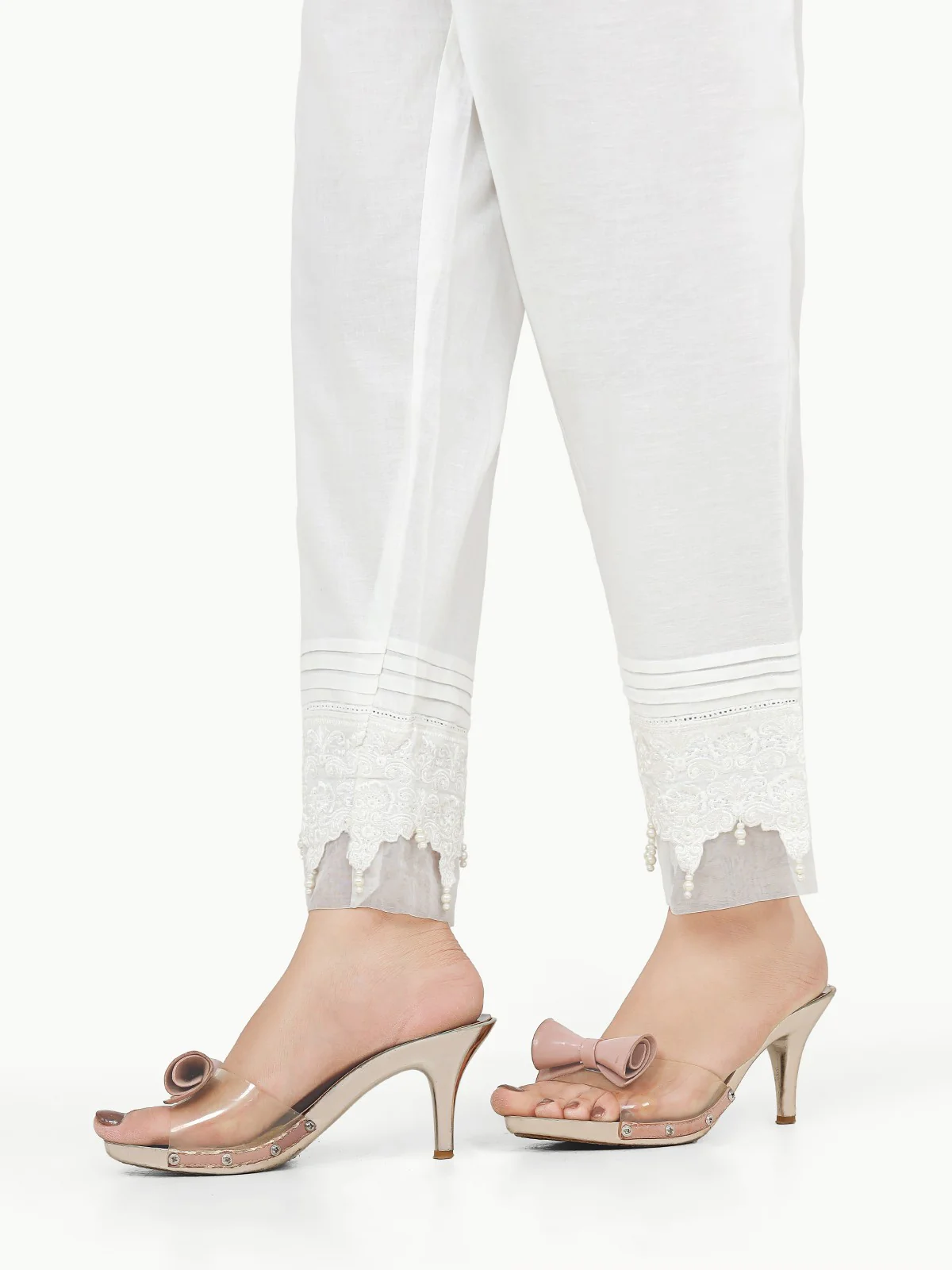 Women's White Trouser - EWBE22-76383 - Image 2