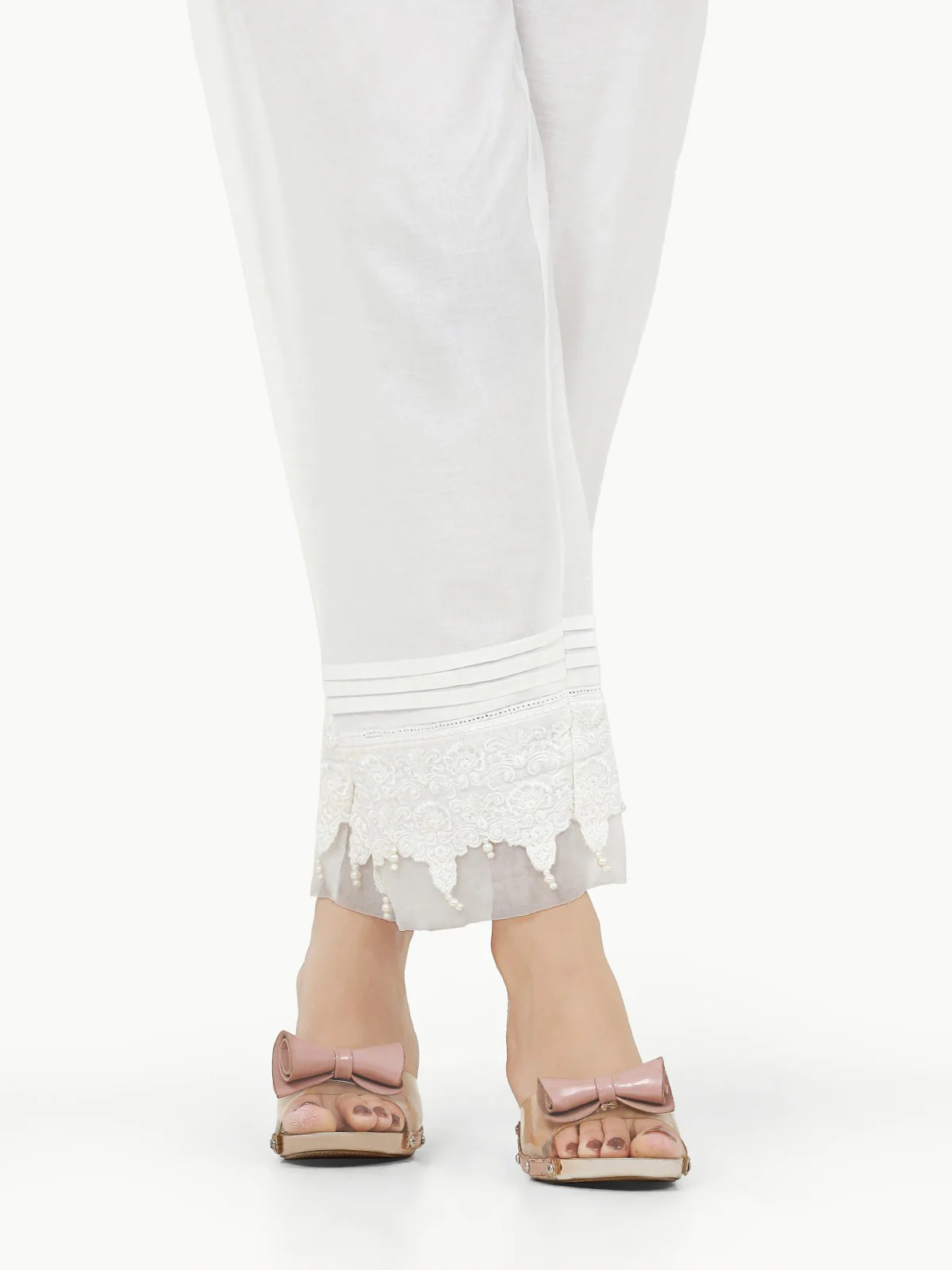 Women's White Trouser - EWBE22-76383 - Image 3