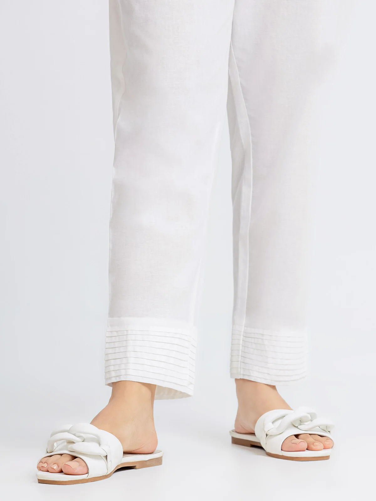 Women's White Trouser - EWBS22-76323 - Image 2